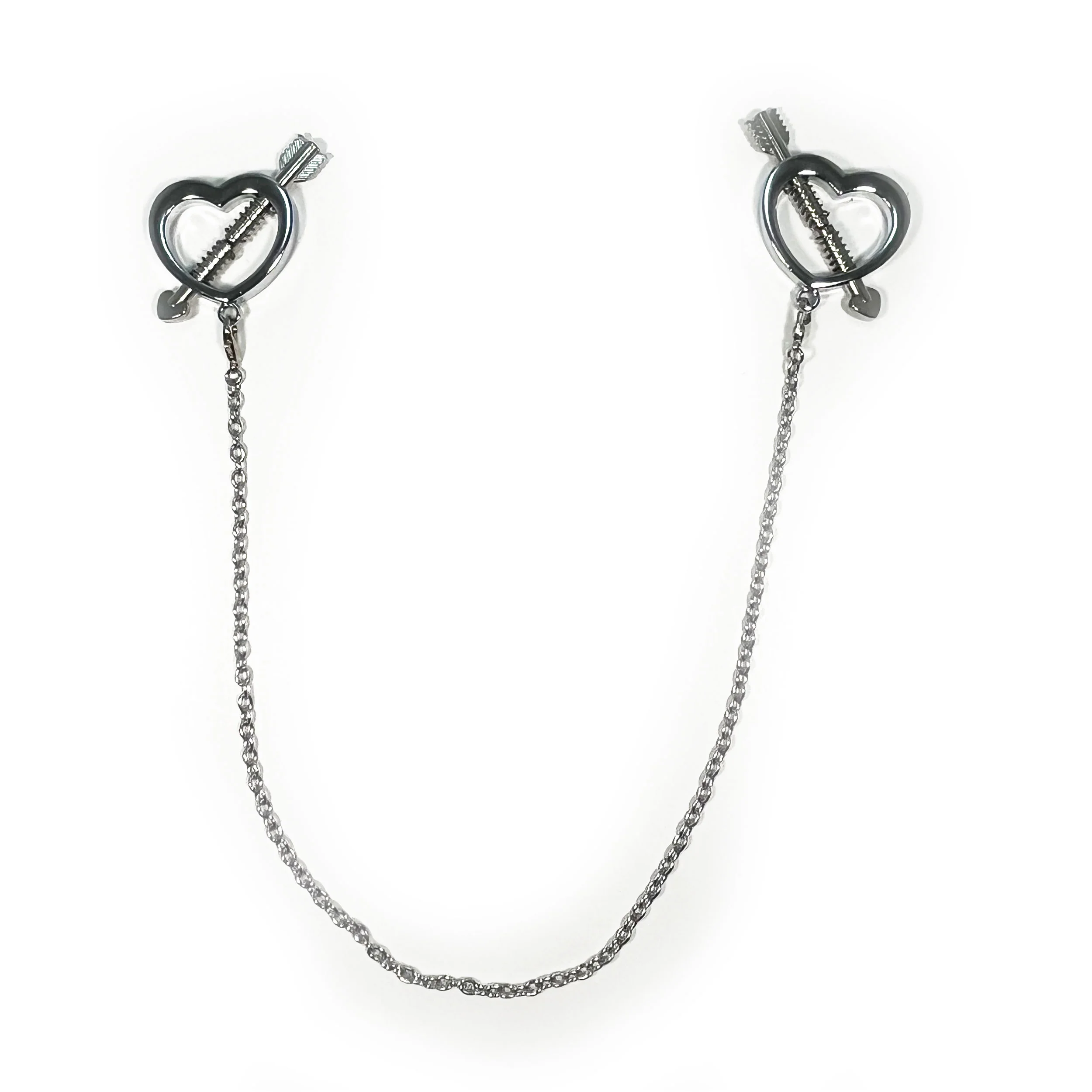 Fetish Pleasure Play Nipple Twist Clamp Cupid Heart Combo - Image 2