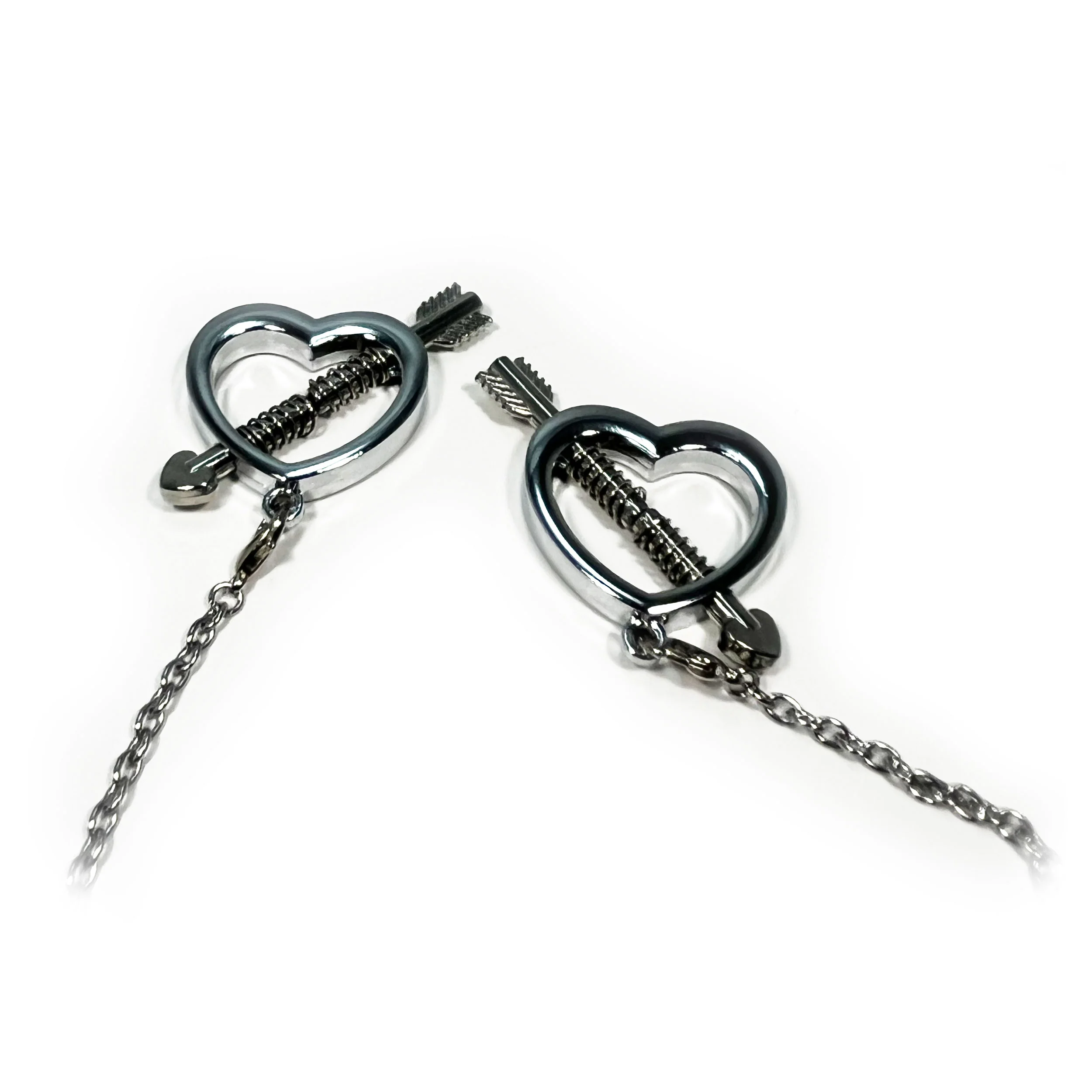 Fetish Pleasure Play Nipple Twist Clamp Cupid Heart Combo - Image 4
