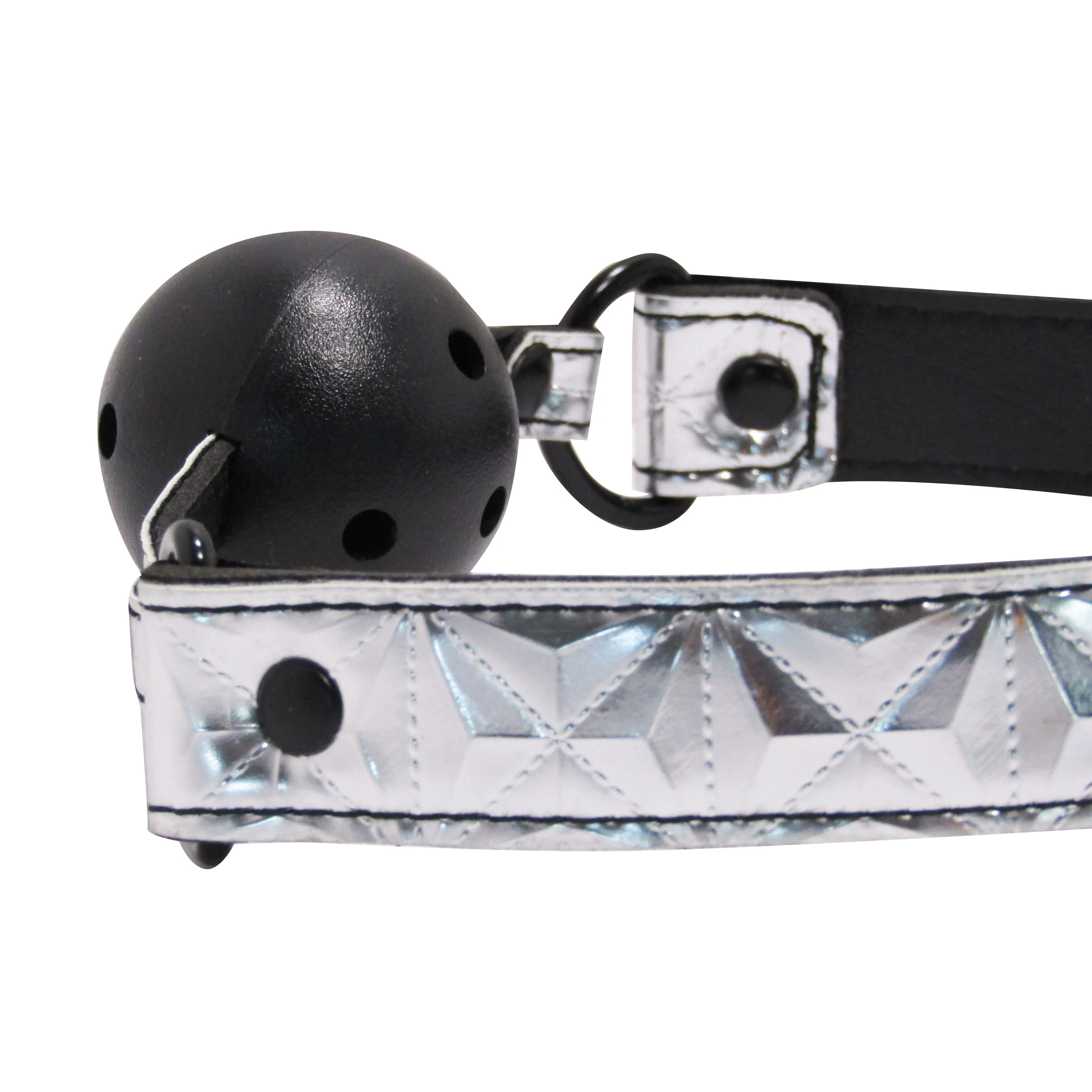 Fetish Pleasure Play Passionate Silver Ball Gag - Image 2