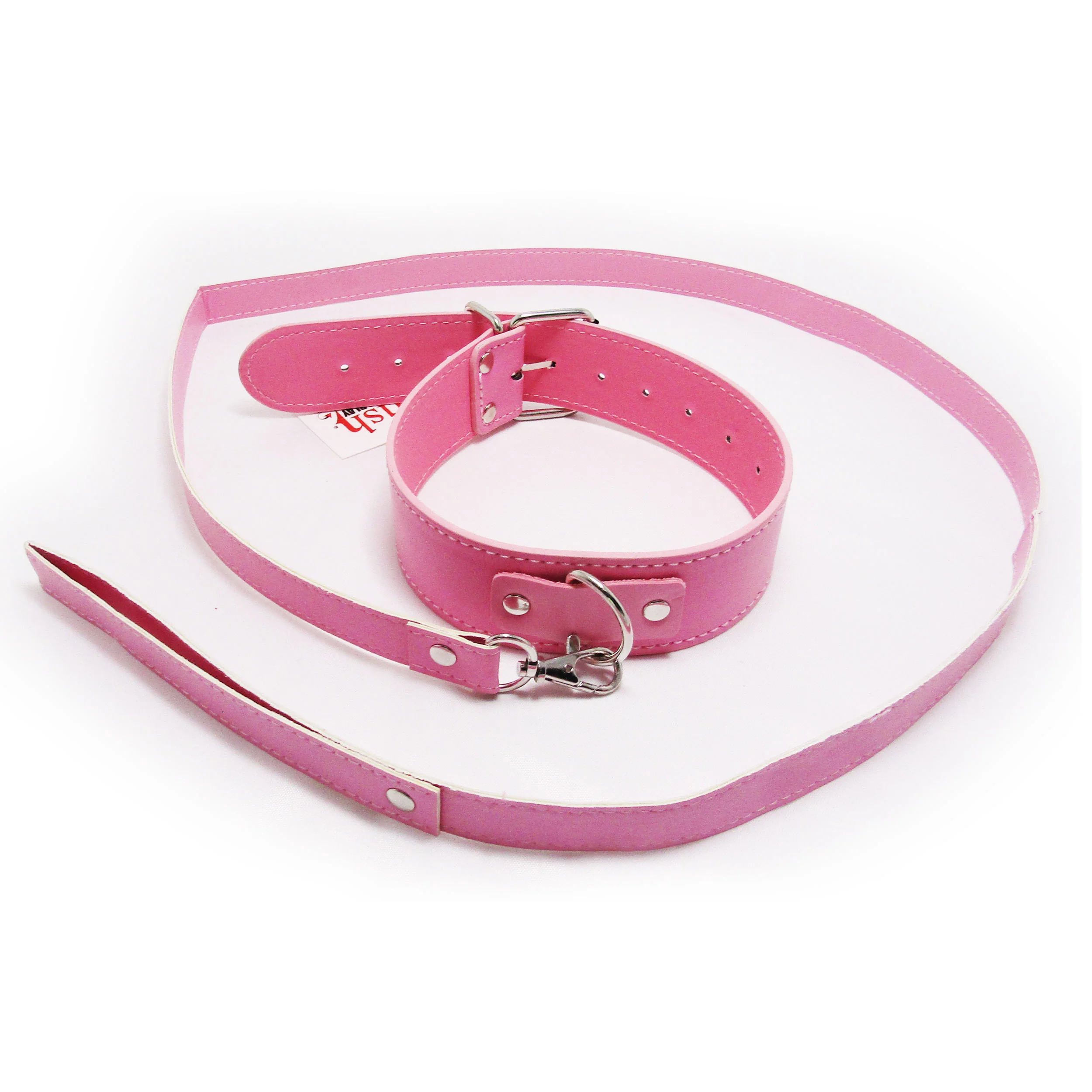 Fetish Pleasure Play Pink Collar & Leash - Image 2