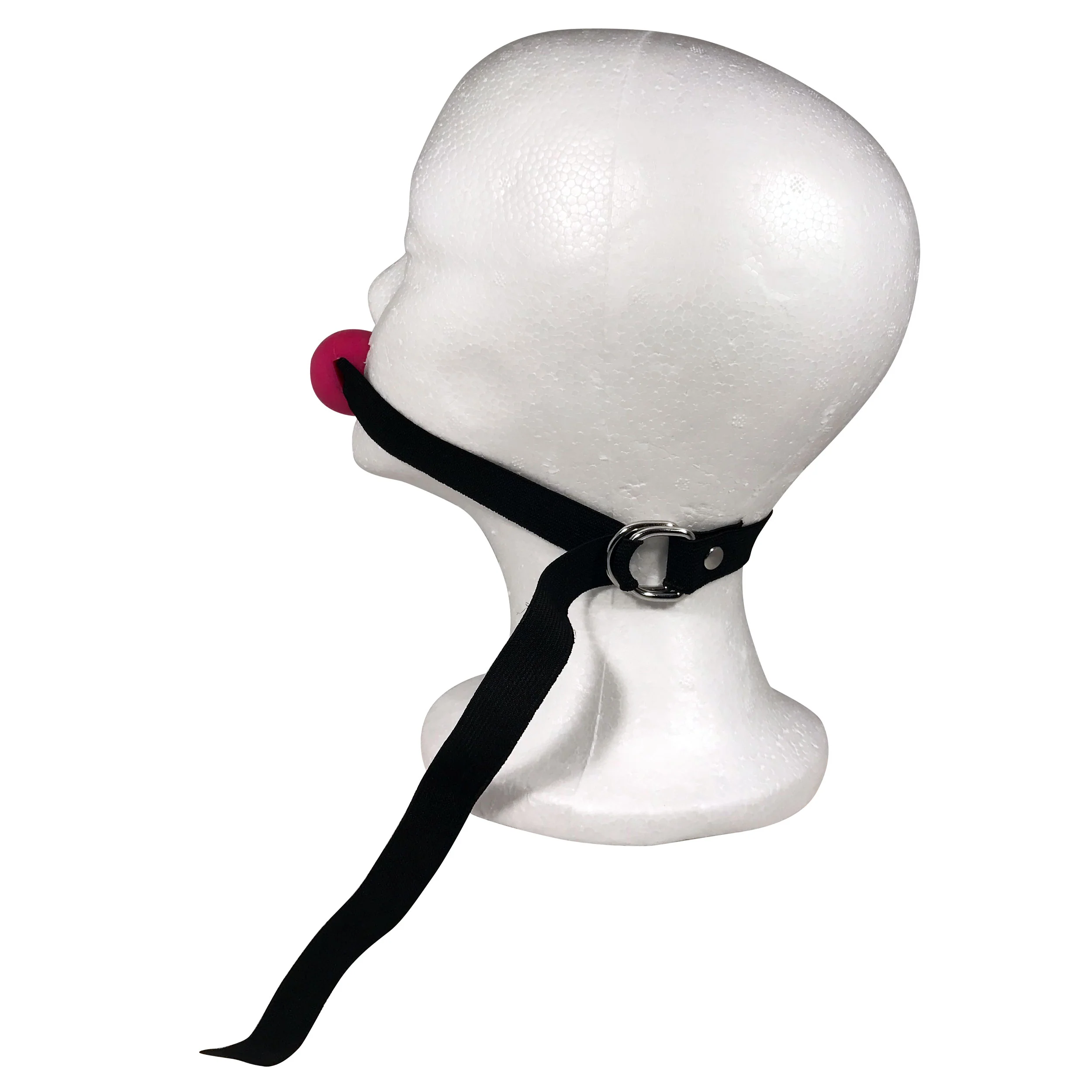 Fetish Pleasure Play Pink Rubber Ball Gag - Image 2