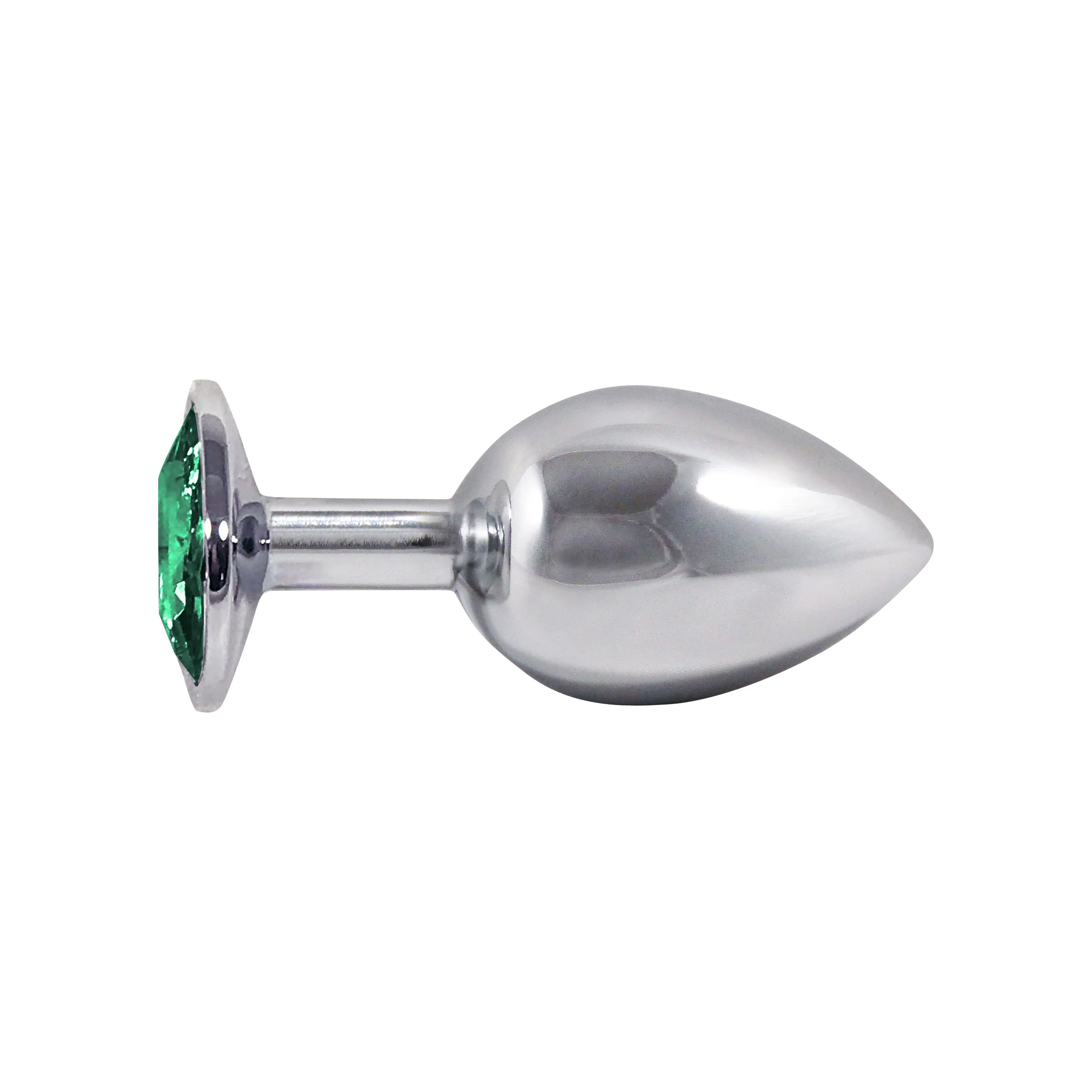 Fetish Pleasure Play Small Anal Plug w/Green Jewel - Image 2