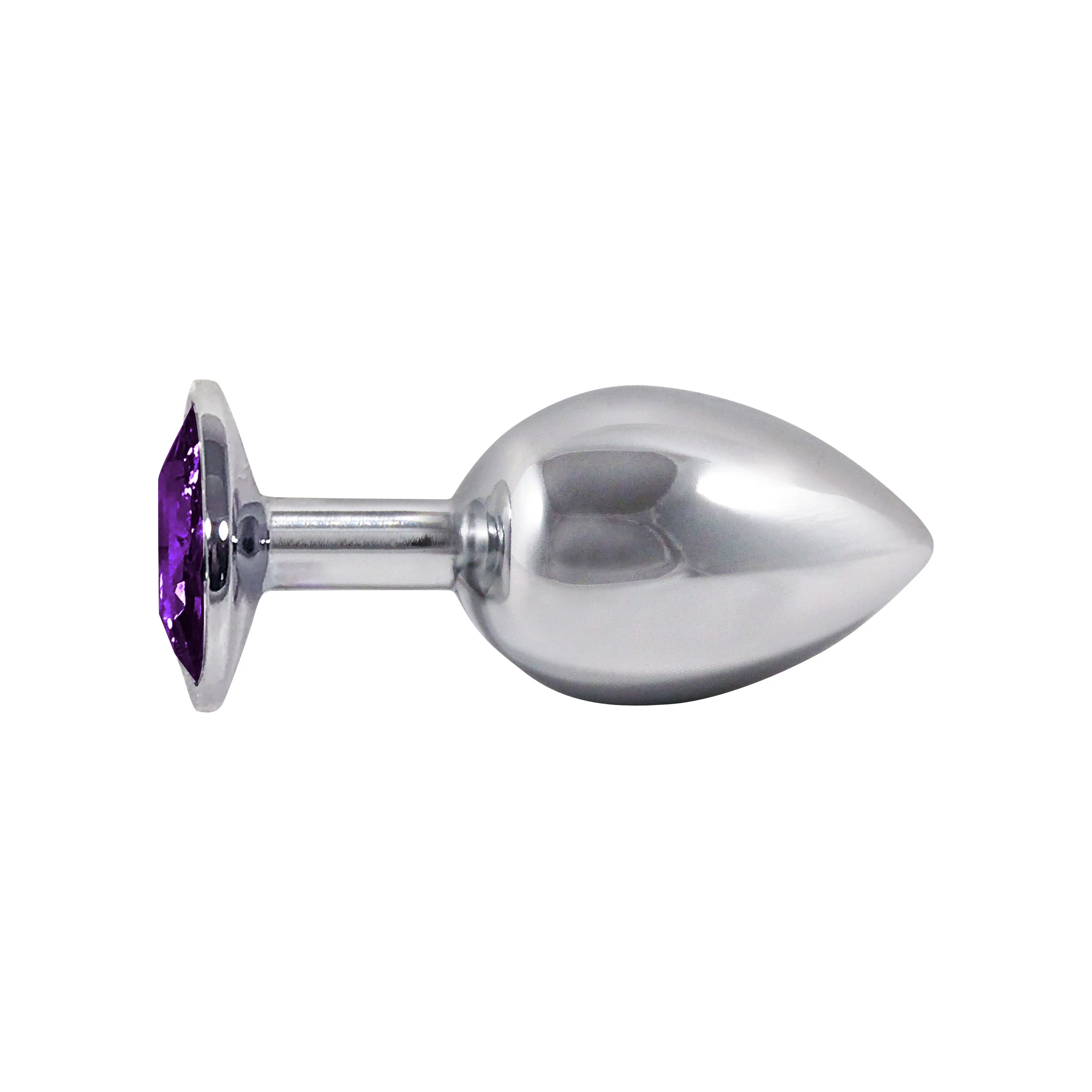 Fetish Pleasure Play Small Anal Plug w/Purple Jewel - Image 2