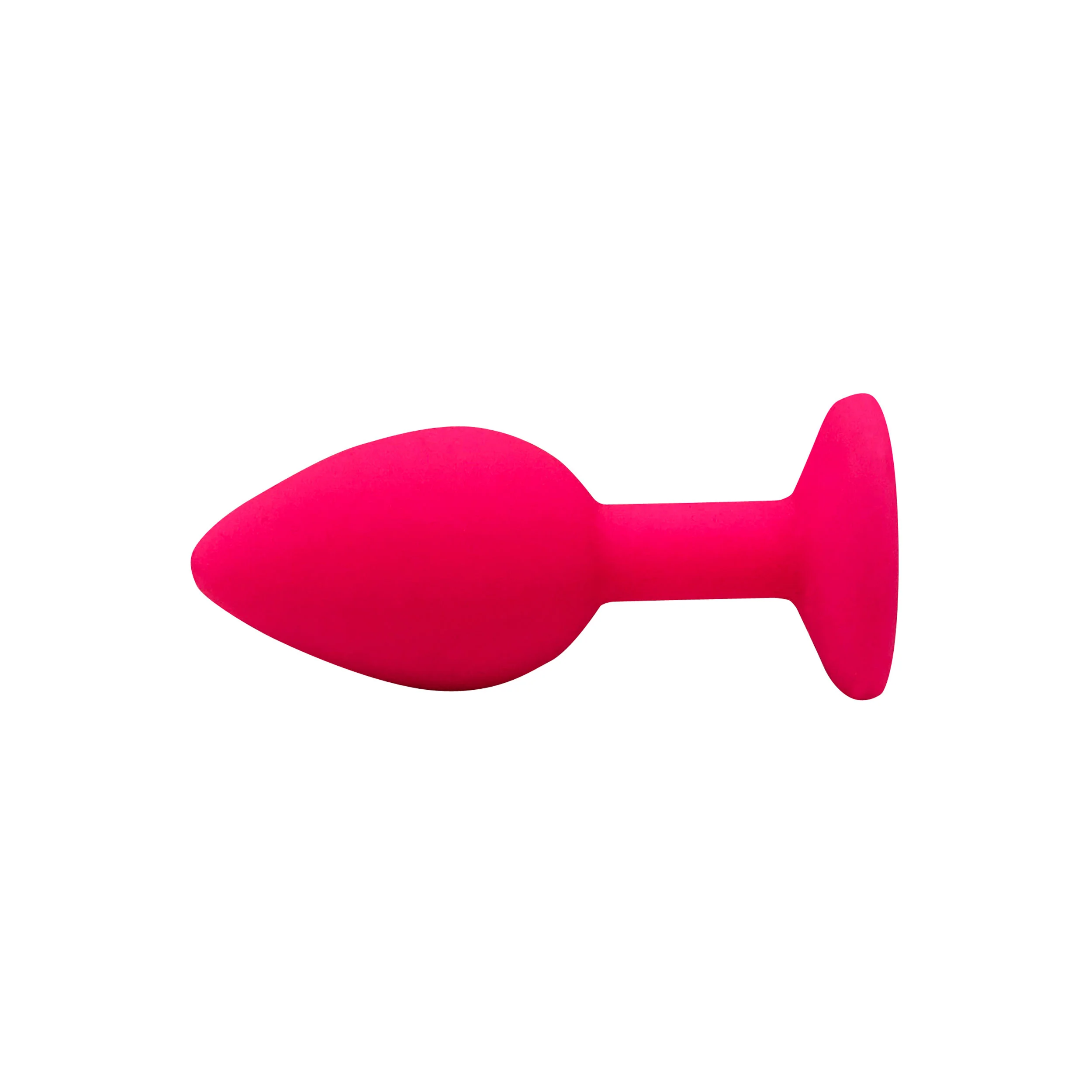 Fetish Pleasure Play Small Pink Silicone Black Jewel Butt Plug - Image 2