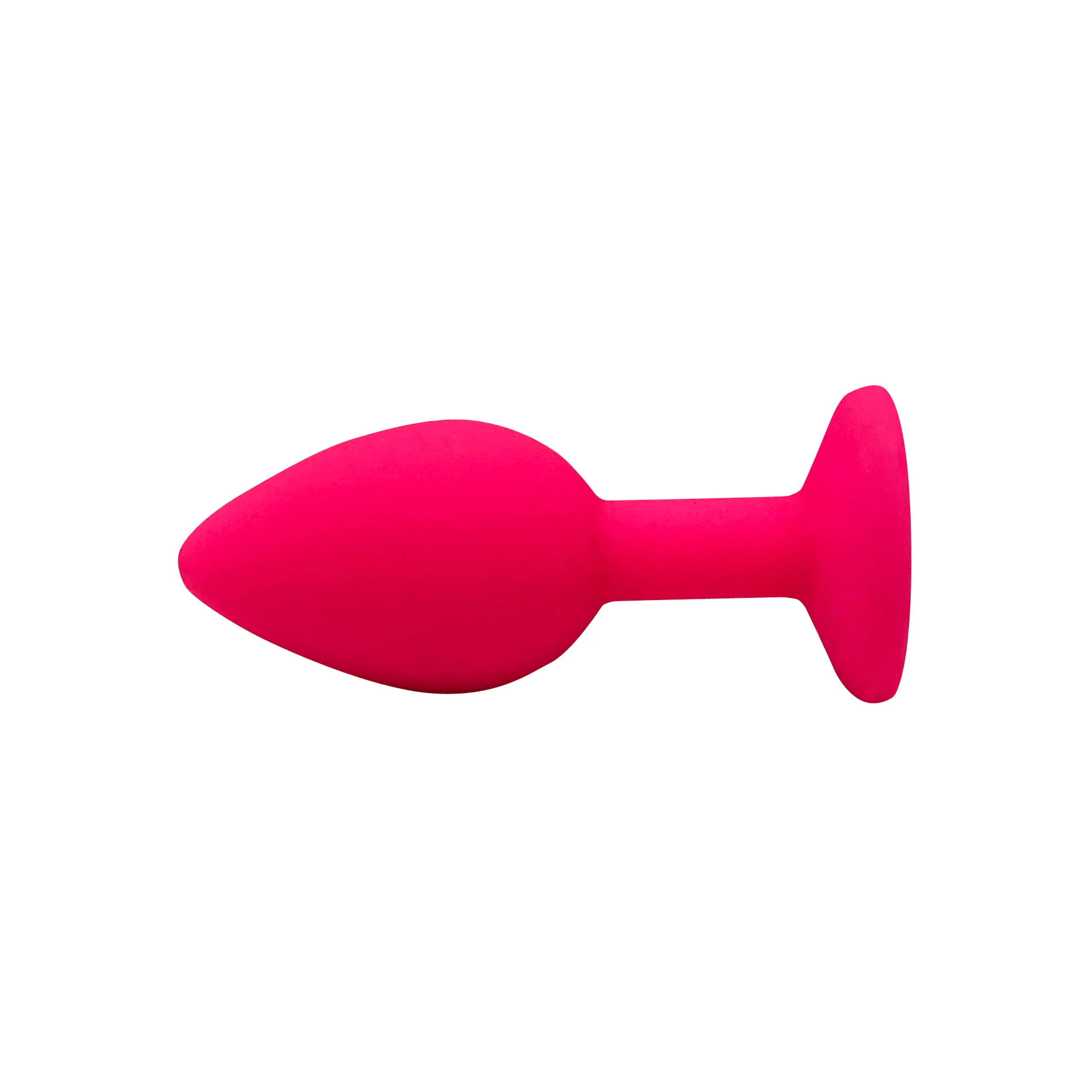 Fetish Pleasure Play Small Pink Silicone Orange Jewel Butt Plug - Image 2
