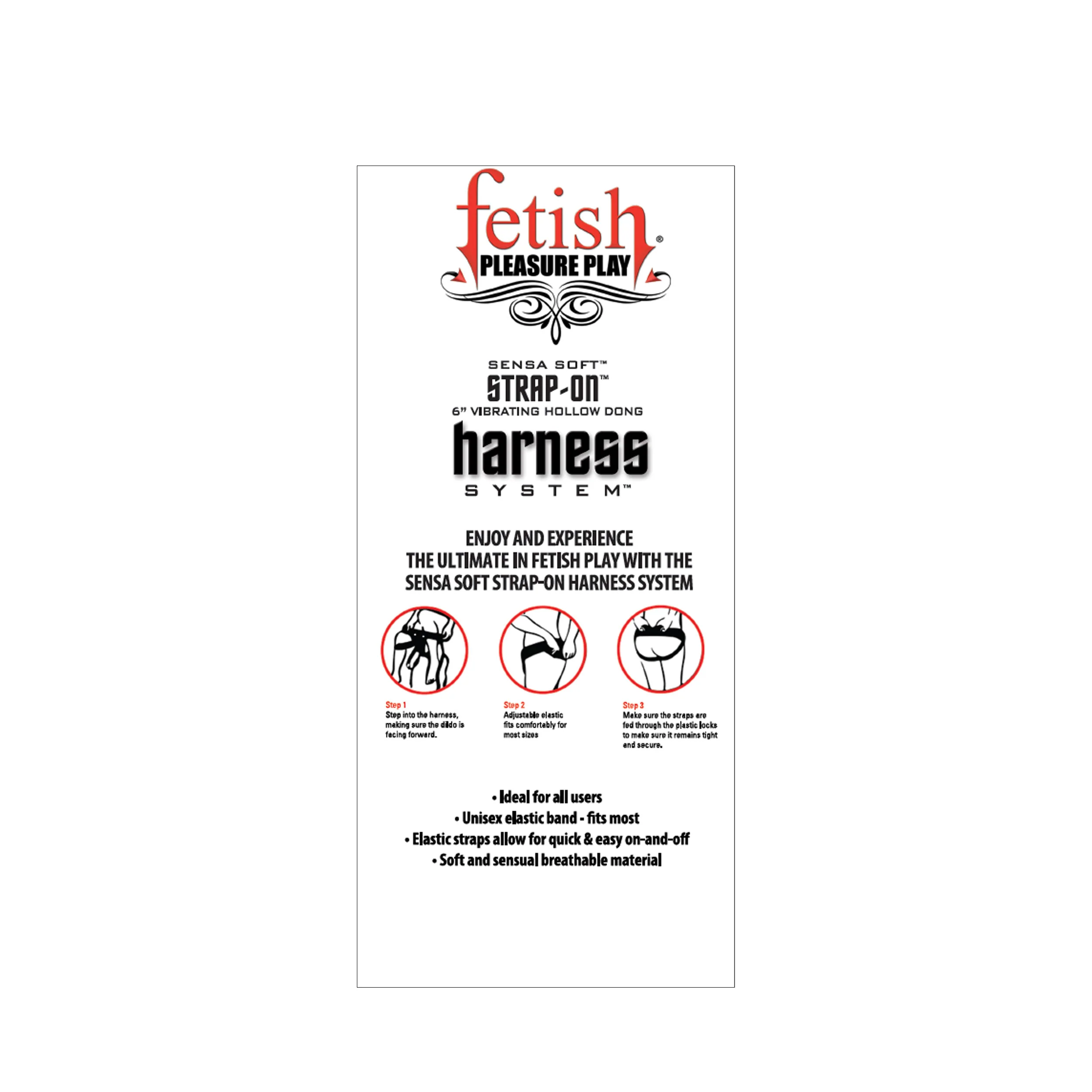 Fetish Pleasure Play Strap-On Harness System w/6" Dong - Purple - Image 4