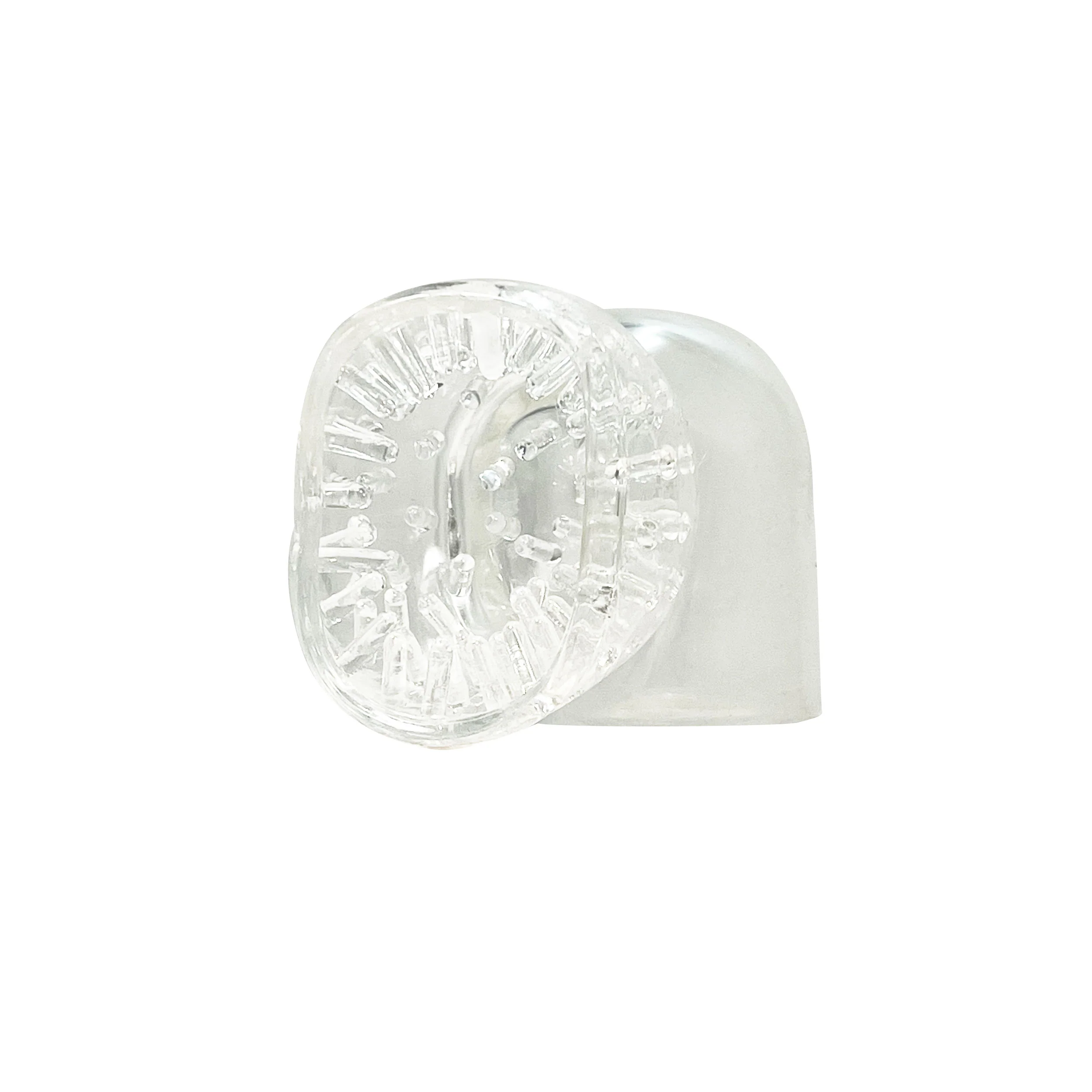 Fetish Pleasure Play Vibrator Attachment Storm Head Tip - Clear - Image 6