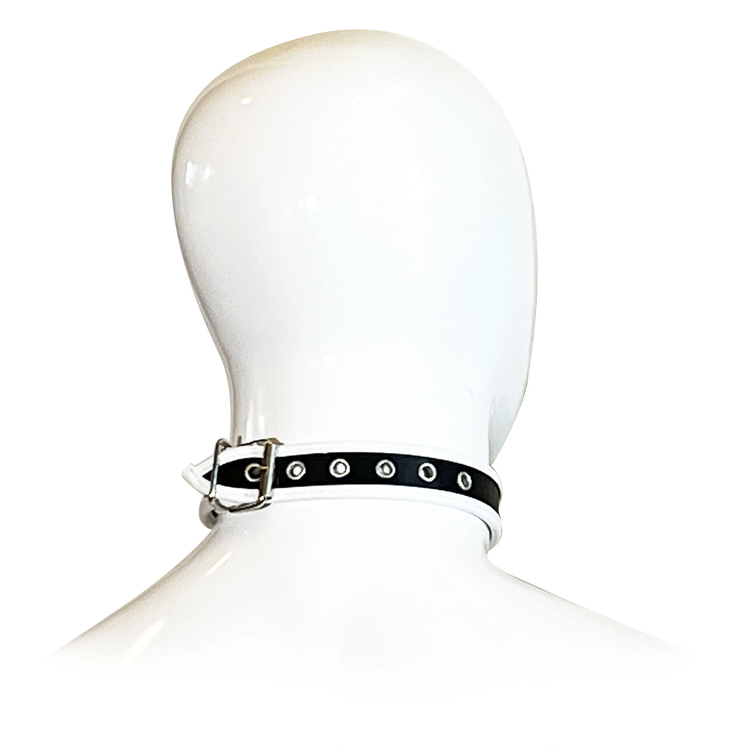 Fetish Pleasure Play White/Black Collar - Image 4