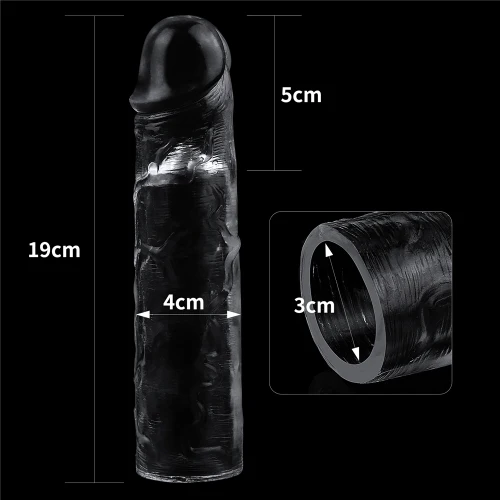 Flawless Clear Penis Sleeve, Add 2 Inches - Image 3