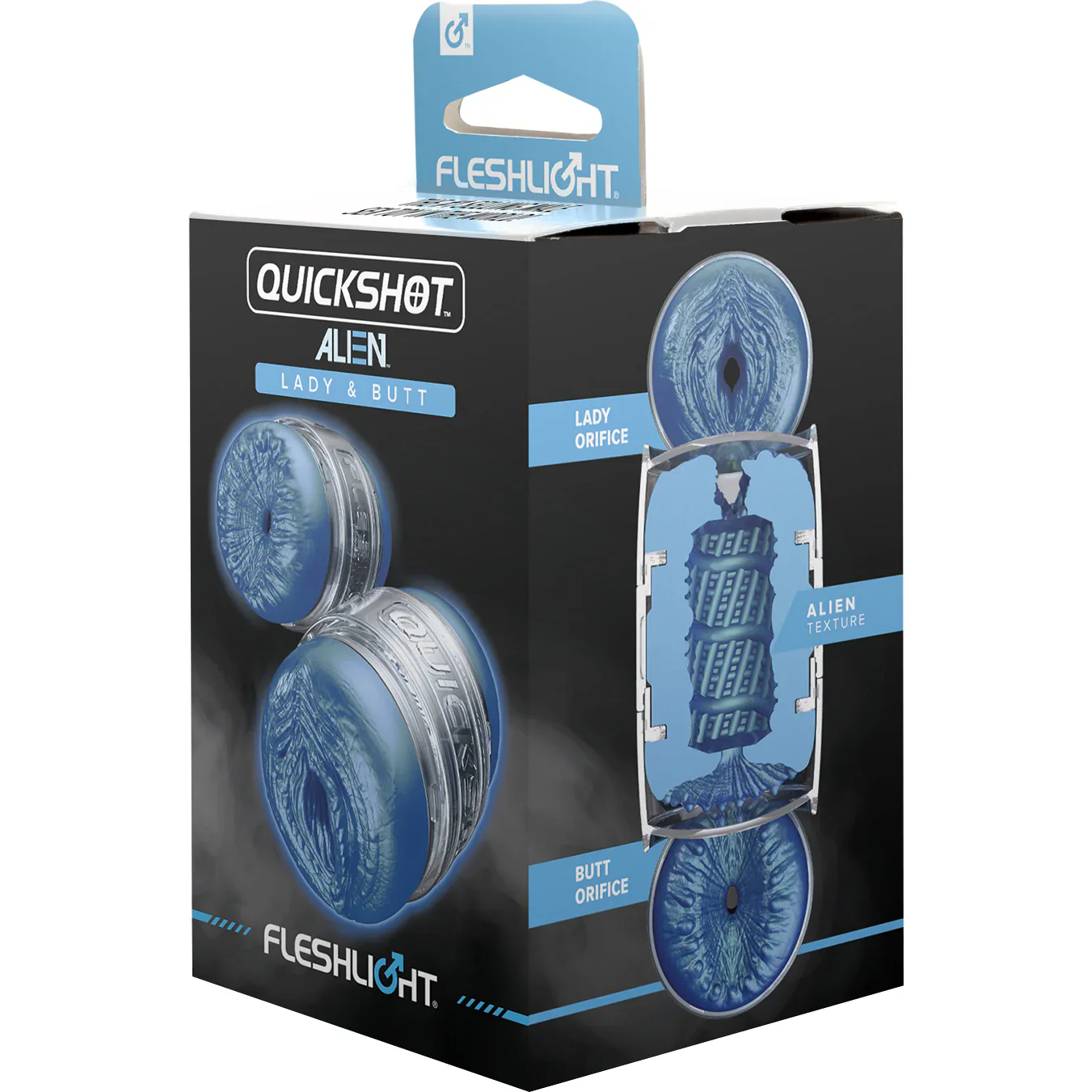 Fleshlight Quickshot Alien Lady/Butt, Metallic Blue - Image 7
