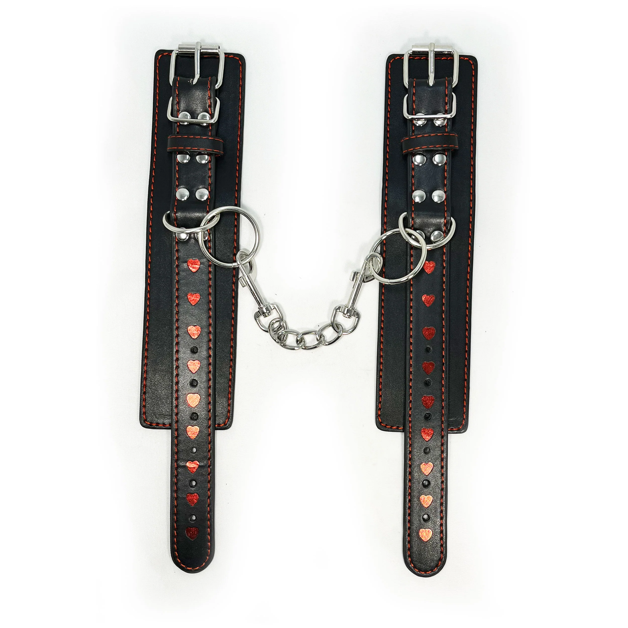FPP HEART BLACK WRIST CUFFS - Image 2