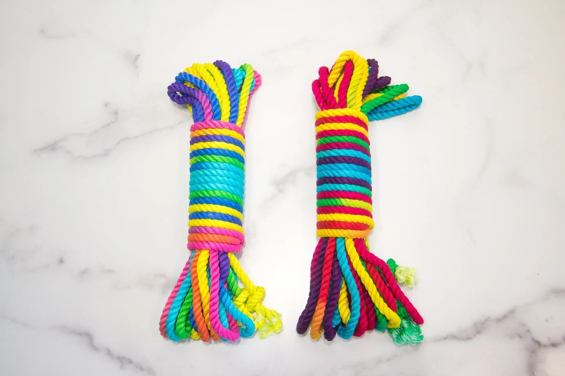 Funfetti Rainbow Bamboo Silk Bondage Rope - Image 5