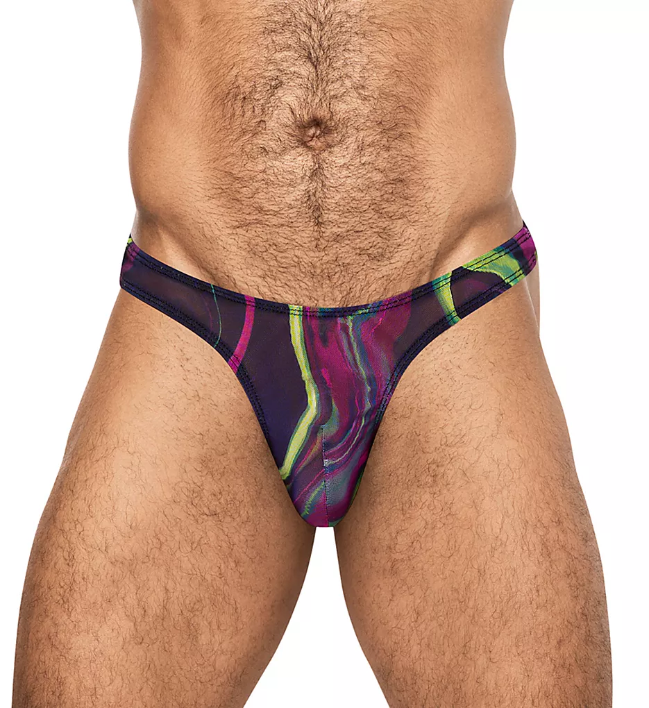 Galactic Sheer Bong Thong Printed, Purple - Image 6
