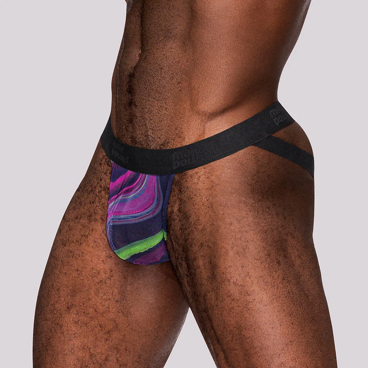 Galactic Sheer Strappy Ring Jock, Purple, L/XL - Image 5