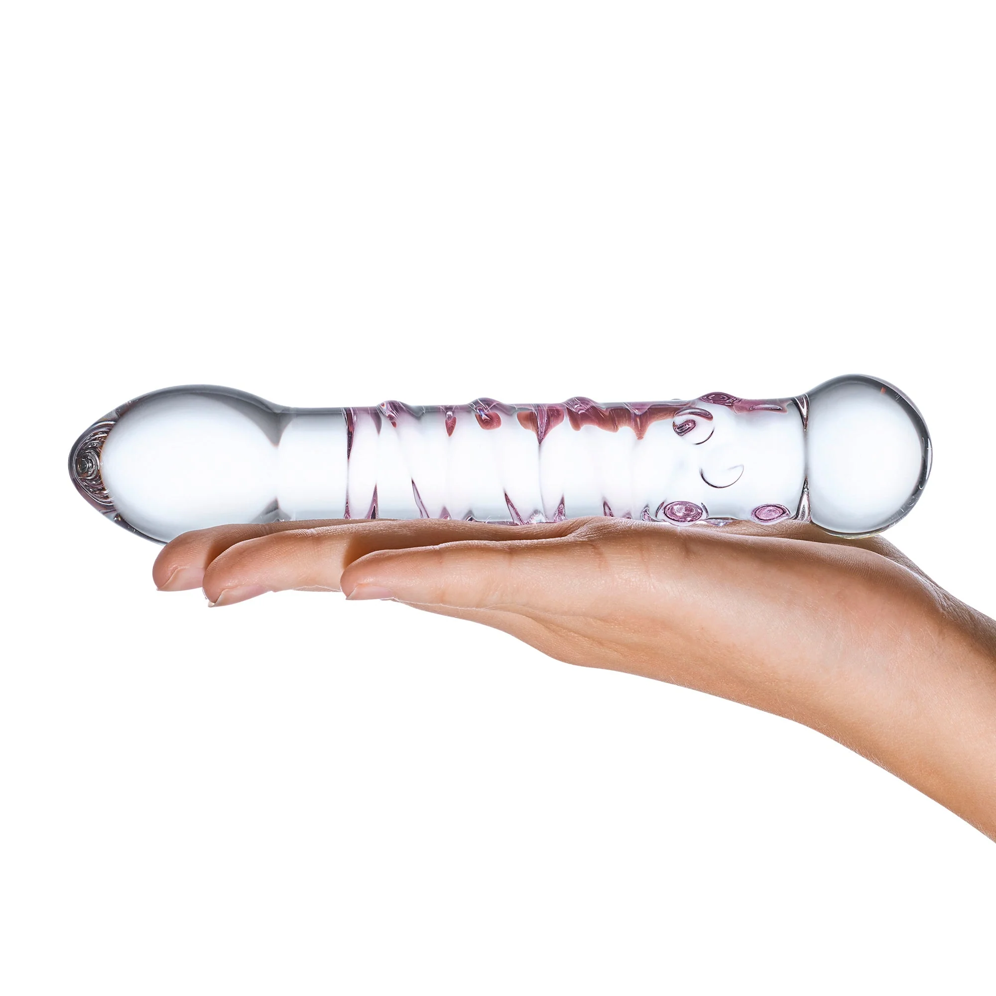 Gläs Spiral Staircase Full Tip Pink Dildo - Image 4