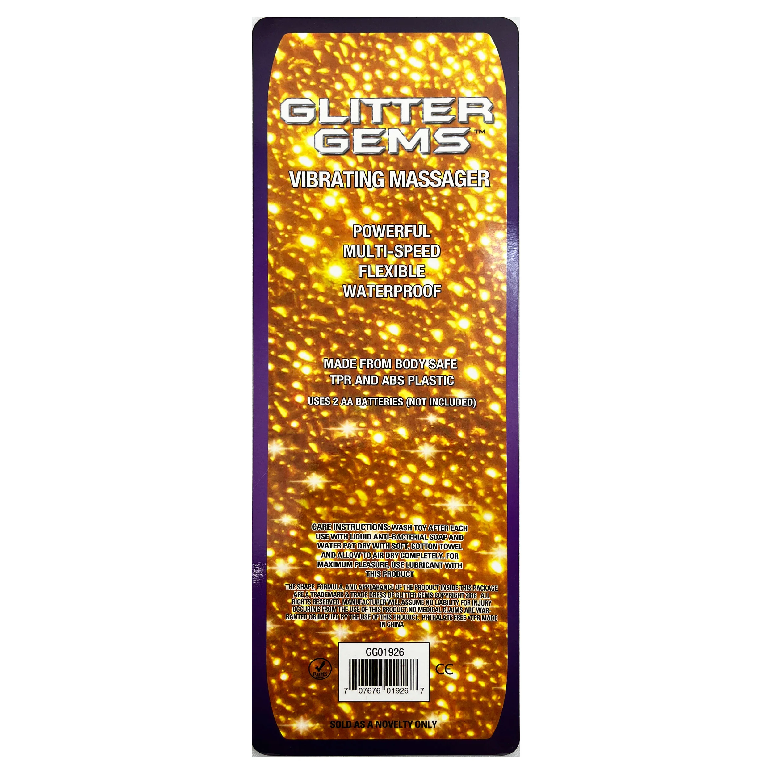 Glitter Gem Purple Vibrator - Image 4