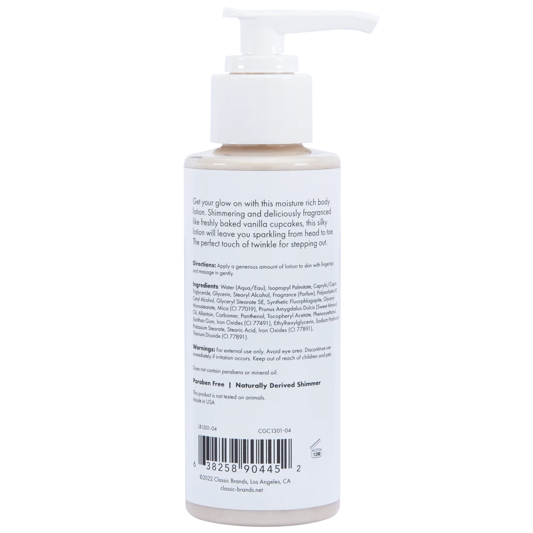 Glow Vanilla Cupcake Shimmer Lotion Gold - 4 oz - Image 2