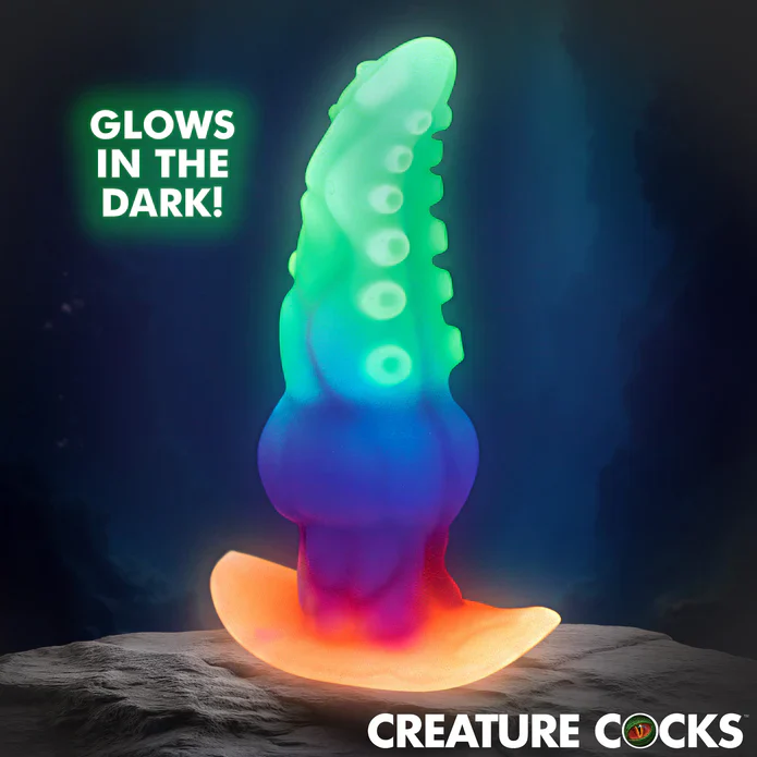 Glowtopus Glow-in-the-Dark Silicone Anal Plug by Creature Cocks - Image 2