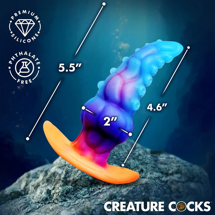 Glowtopus Glow-in-the-Dark Silicone Anal Plug by Creature Cocks - Image 5