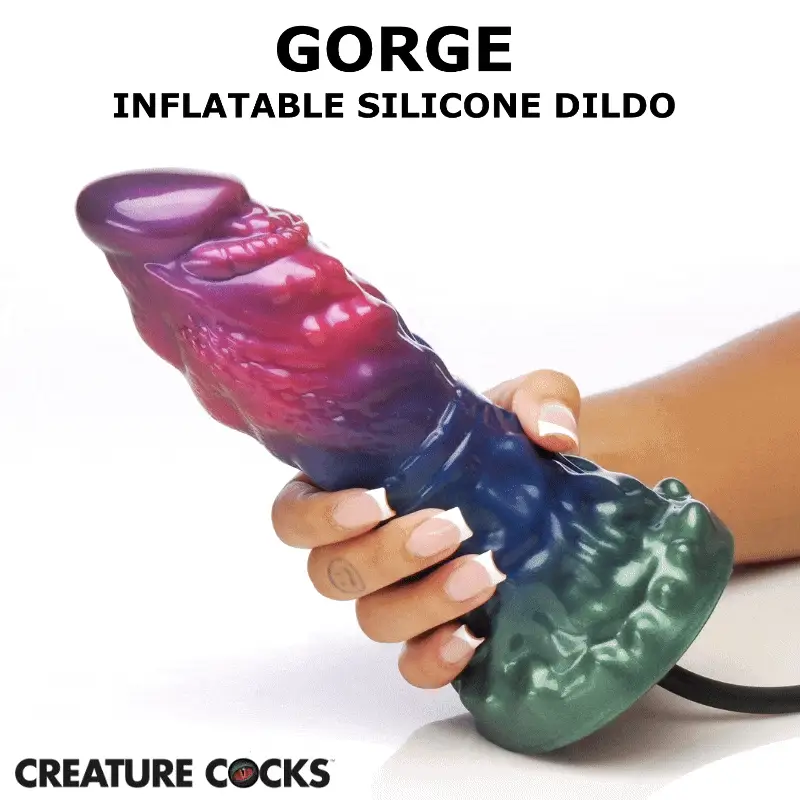 Gorge Inflatable Silicone Dildo by Creature Cocks - Image 2
