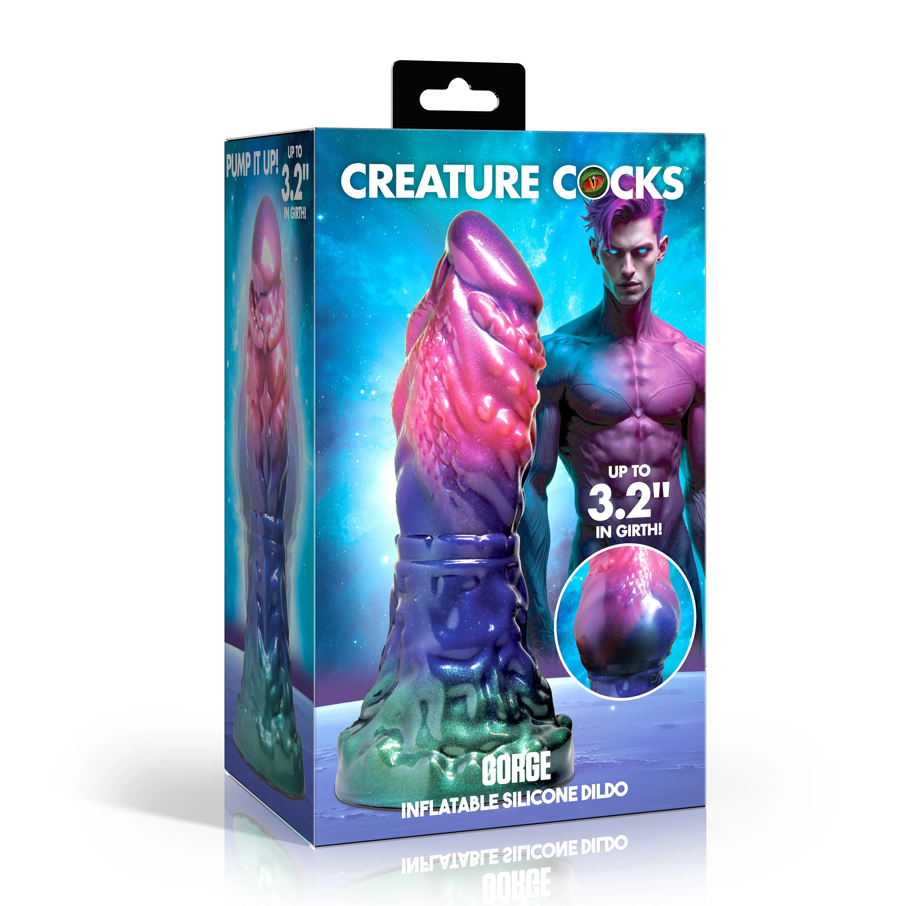 Gorge Inflatable Silicone Dildo by Creature Cocks - Image 8