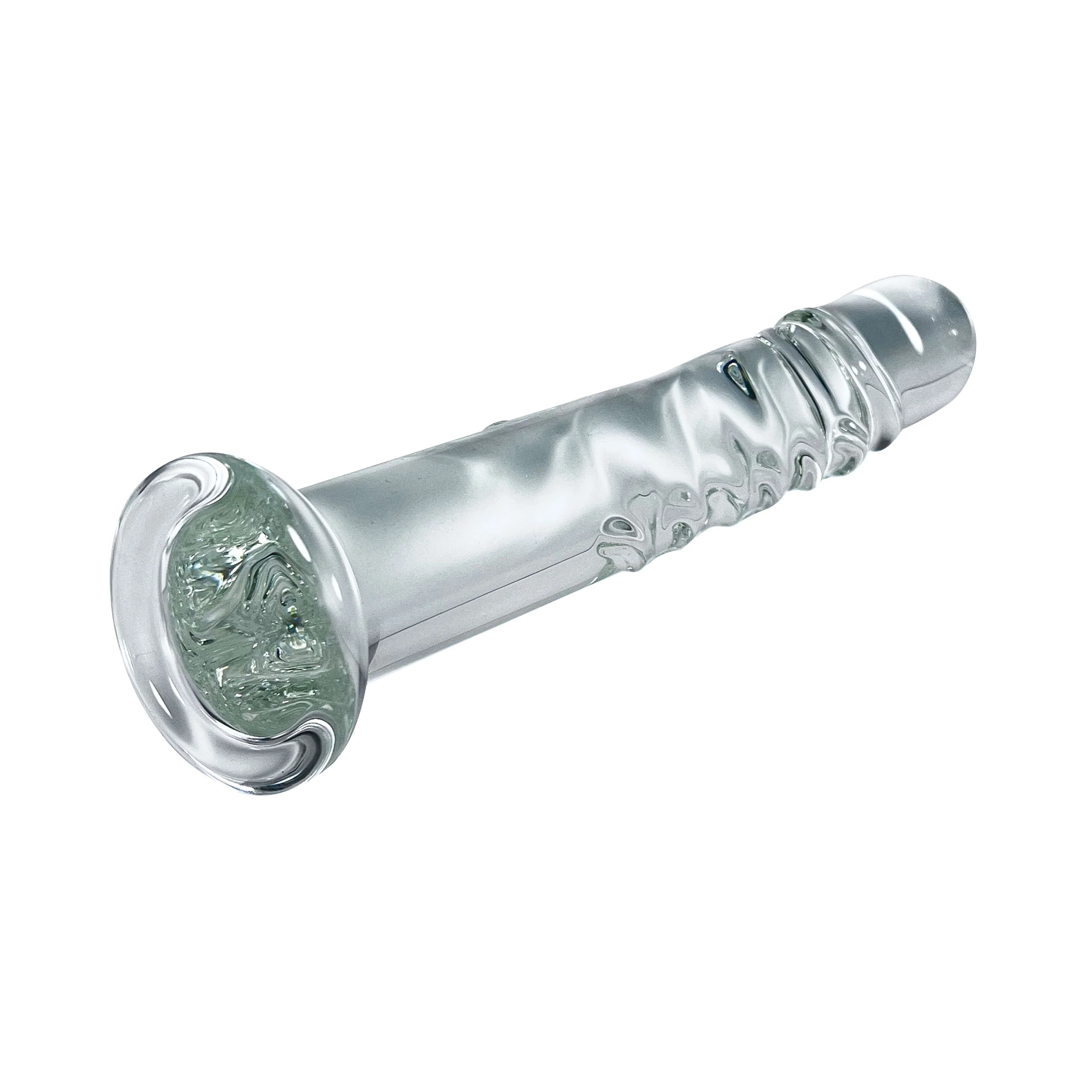 Harness Compatible Clear Glass Dildo by Glass Pleasure Play - Image 2