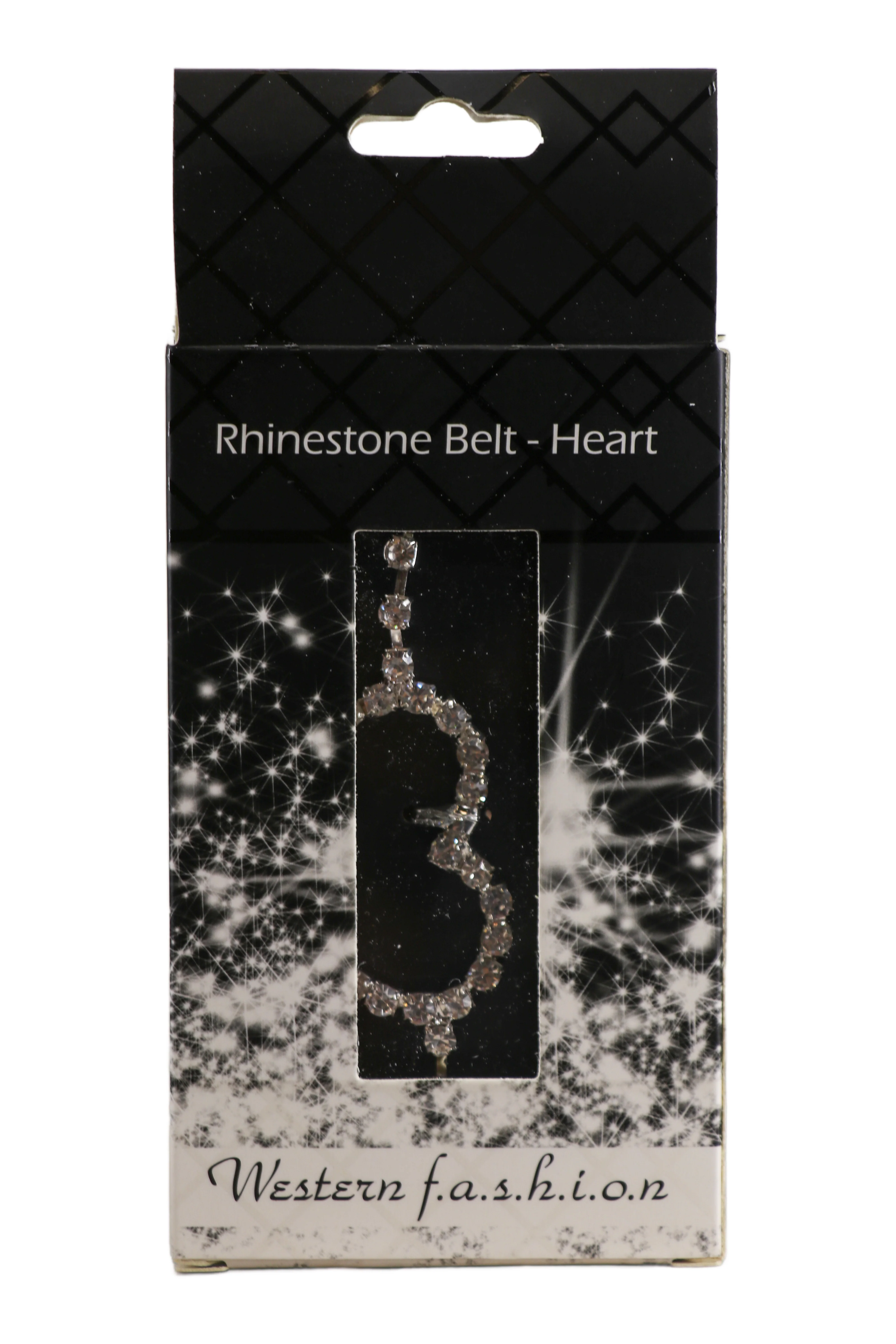 Heart Rhinestone Belly Chain, Silver, One Size - Image 4