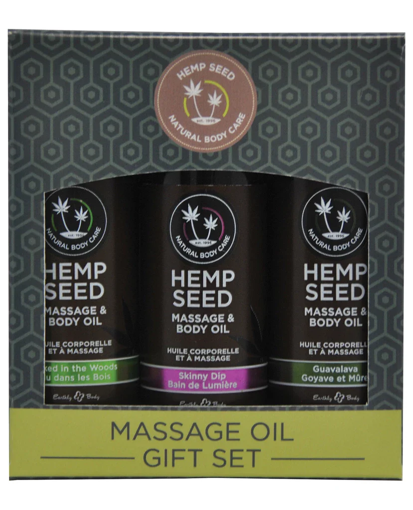 Hemp Seed Massage Oil Gift Set - 2 oz - Image 3
