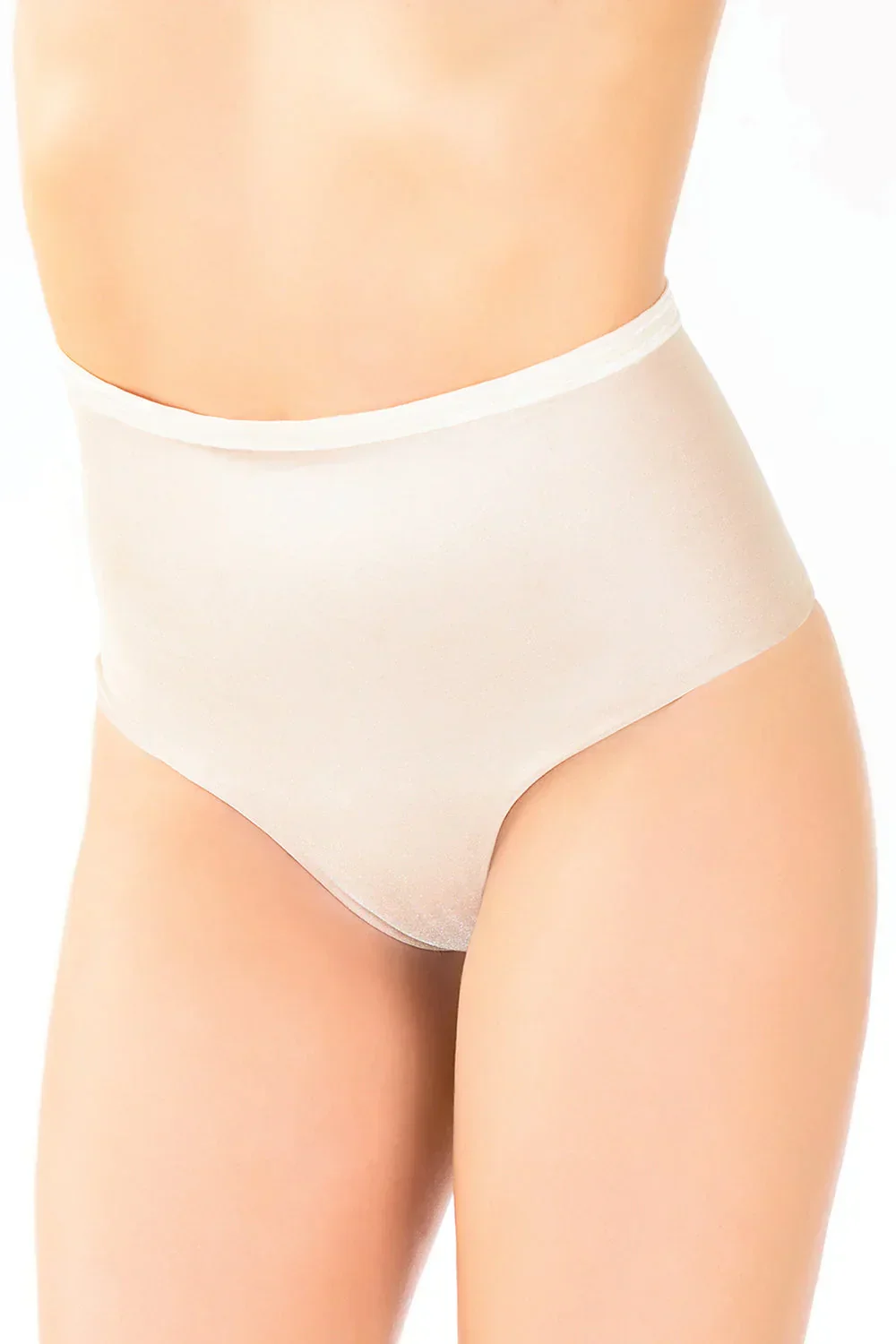 High Waisted Thong, Nude, One Size