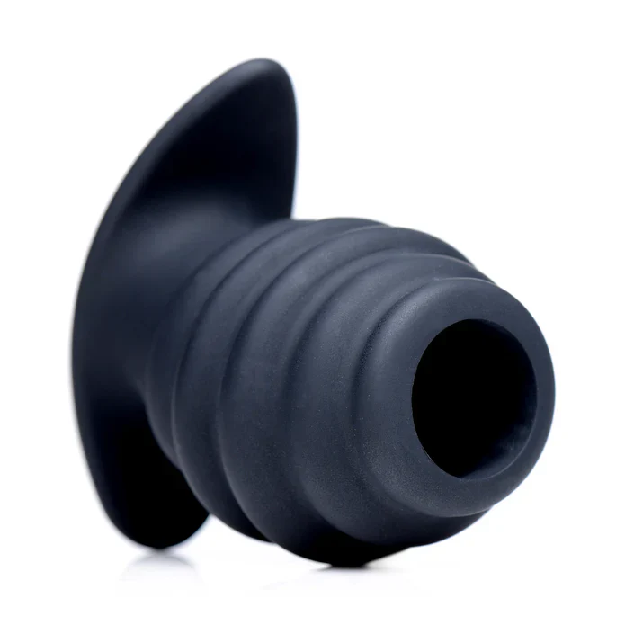 Hive Ass Silicone Ribbed Hollow Anal Plug in Small - Image 3