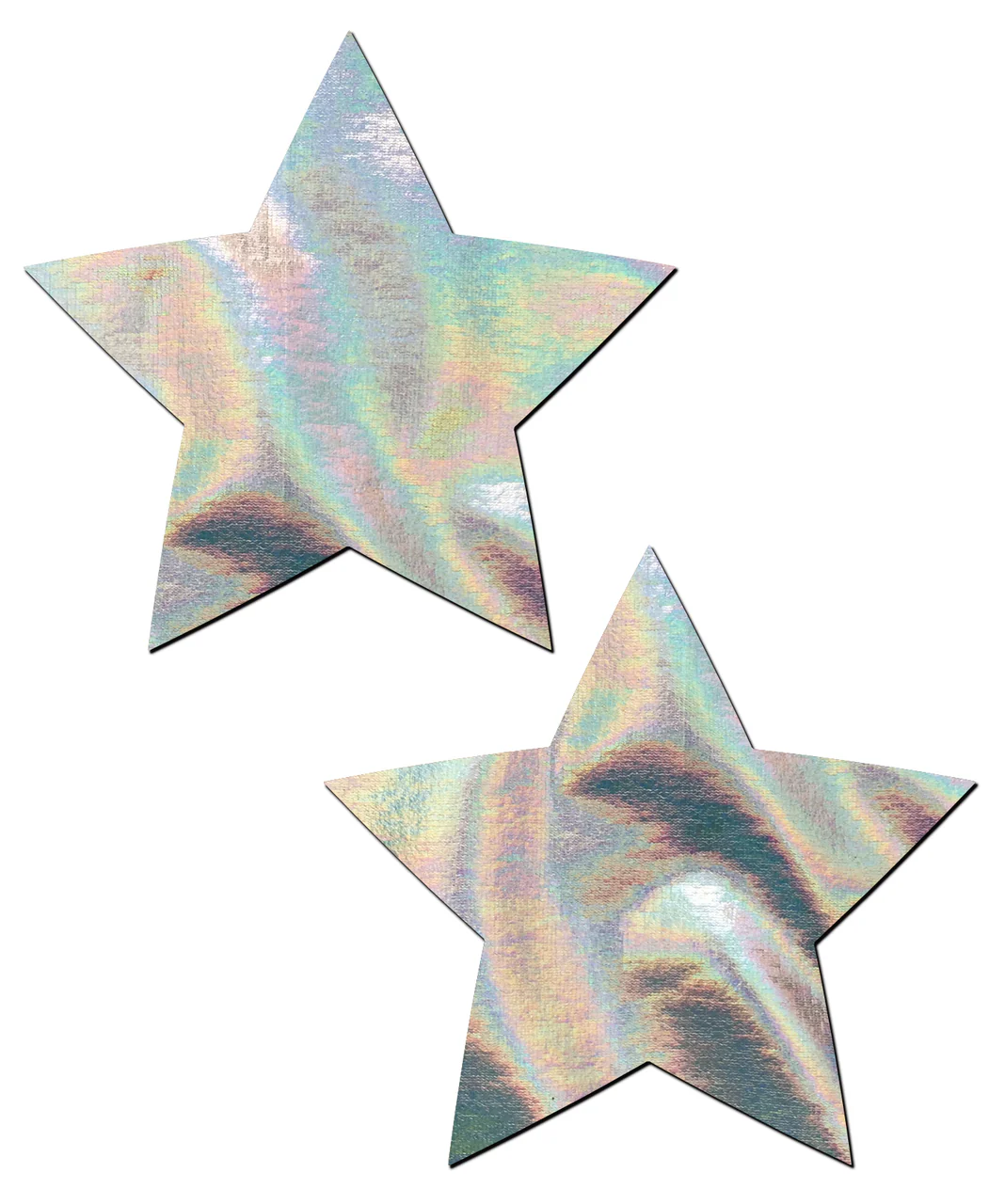 Holographic Star Pasties - Silver