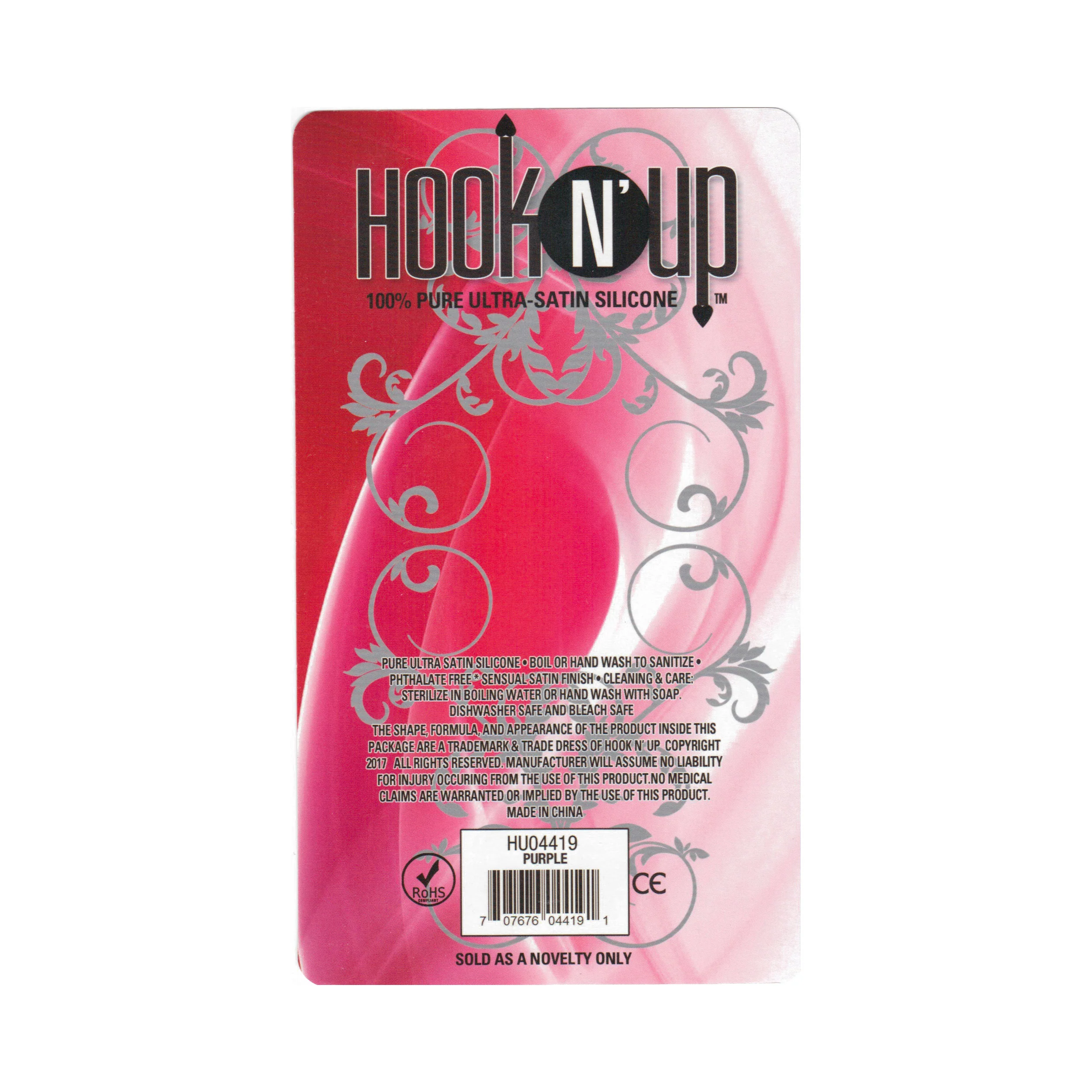 Hook N' Up Slimline Anal Plug - Purple - Image 2