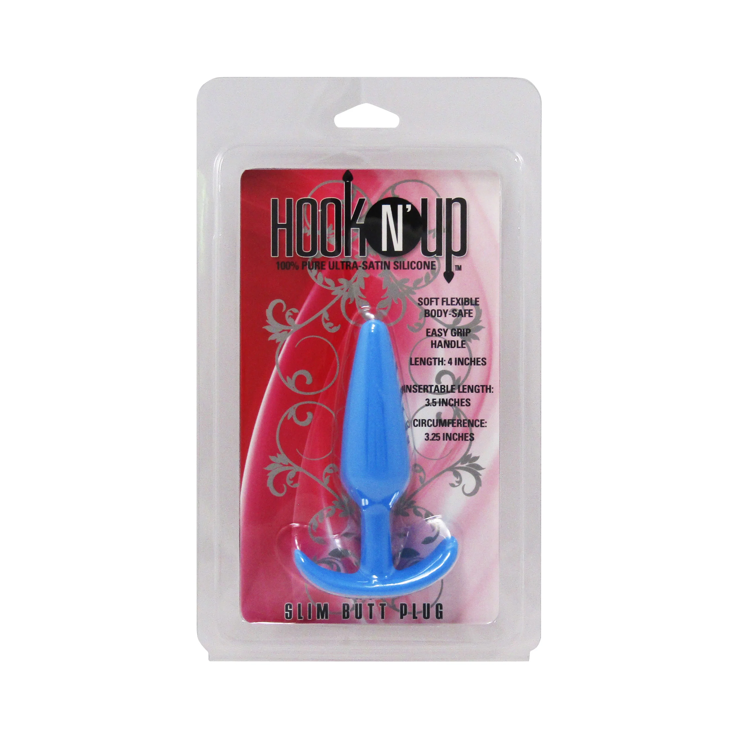 Hook N' Up Small Anal Plug - Blue - Image 3