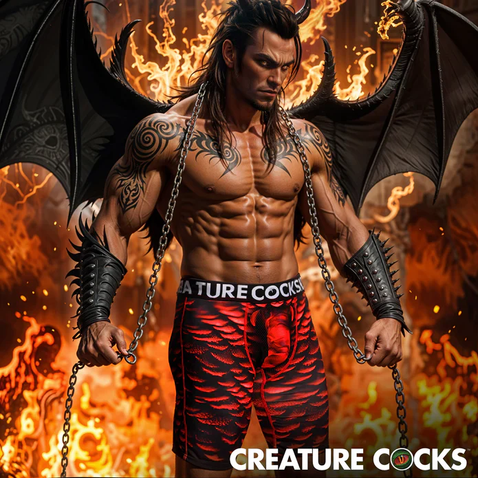 Horny Devil Printed Boxers by Creature Cocks - Image 5