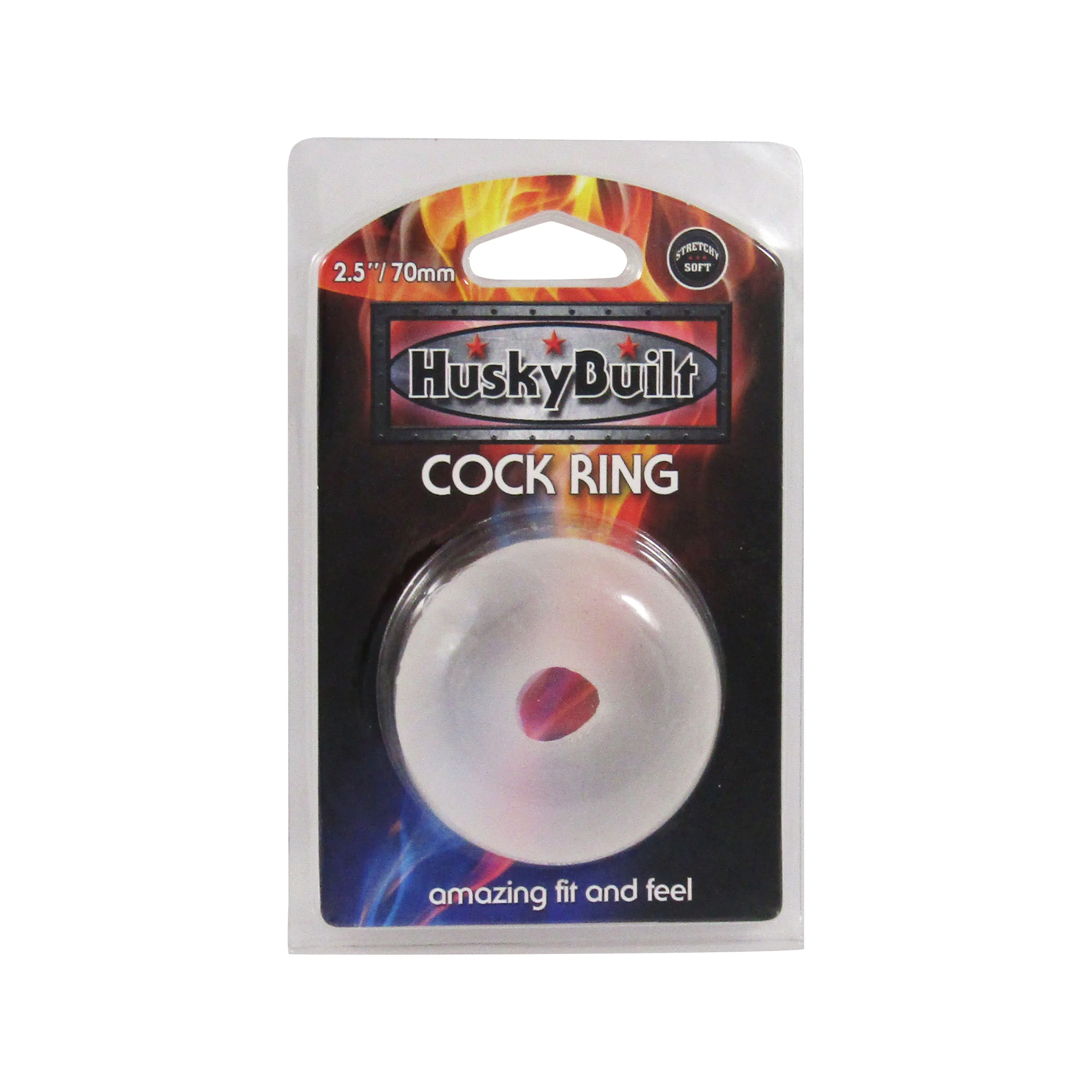 Husky Built Cock Ring - Clear - Image 3
