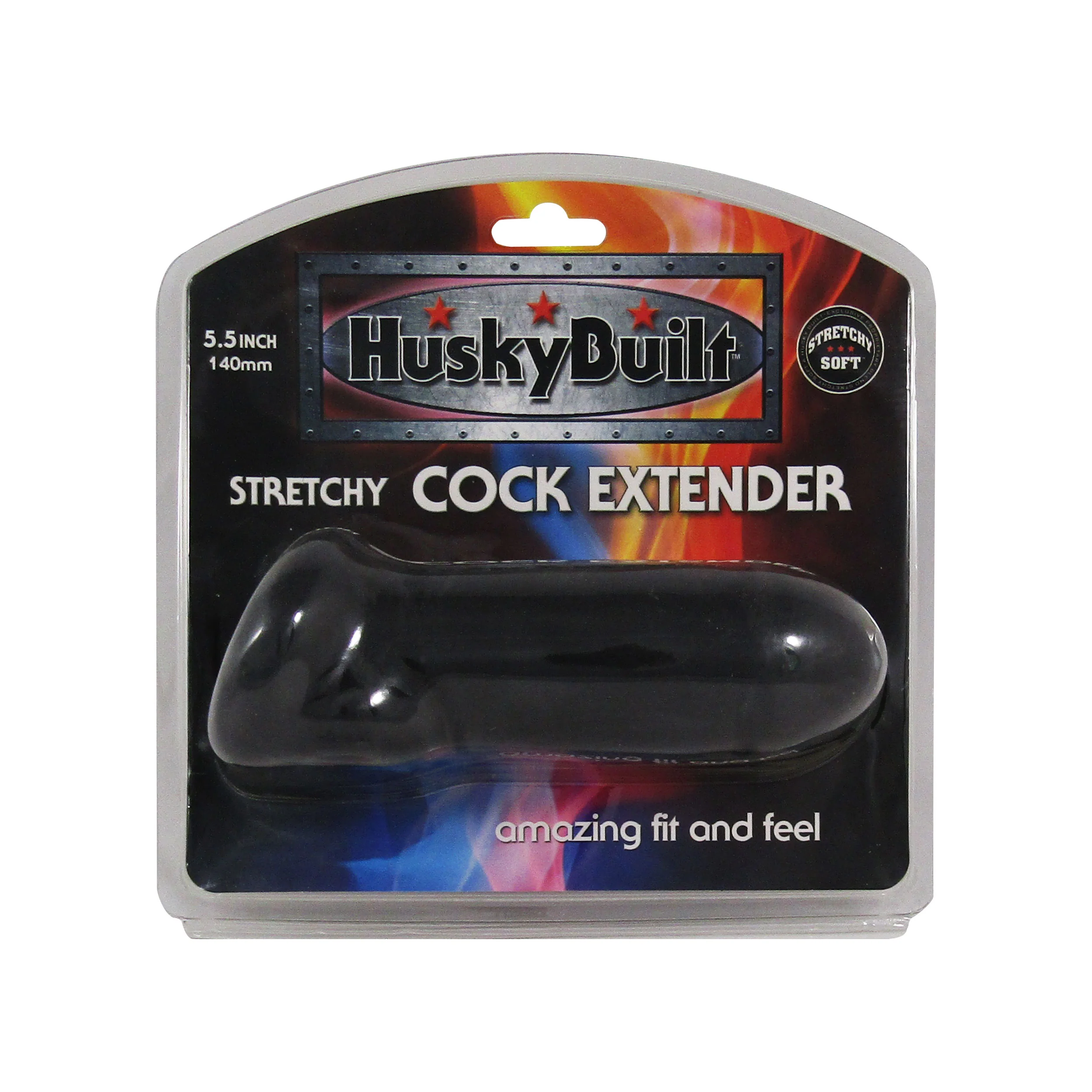 Husky Built Stretchy 5.5" Cock Extender - Black - Image 4