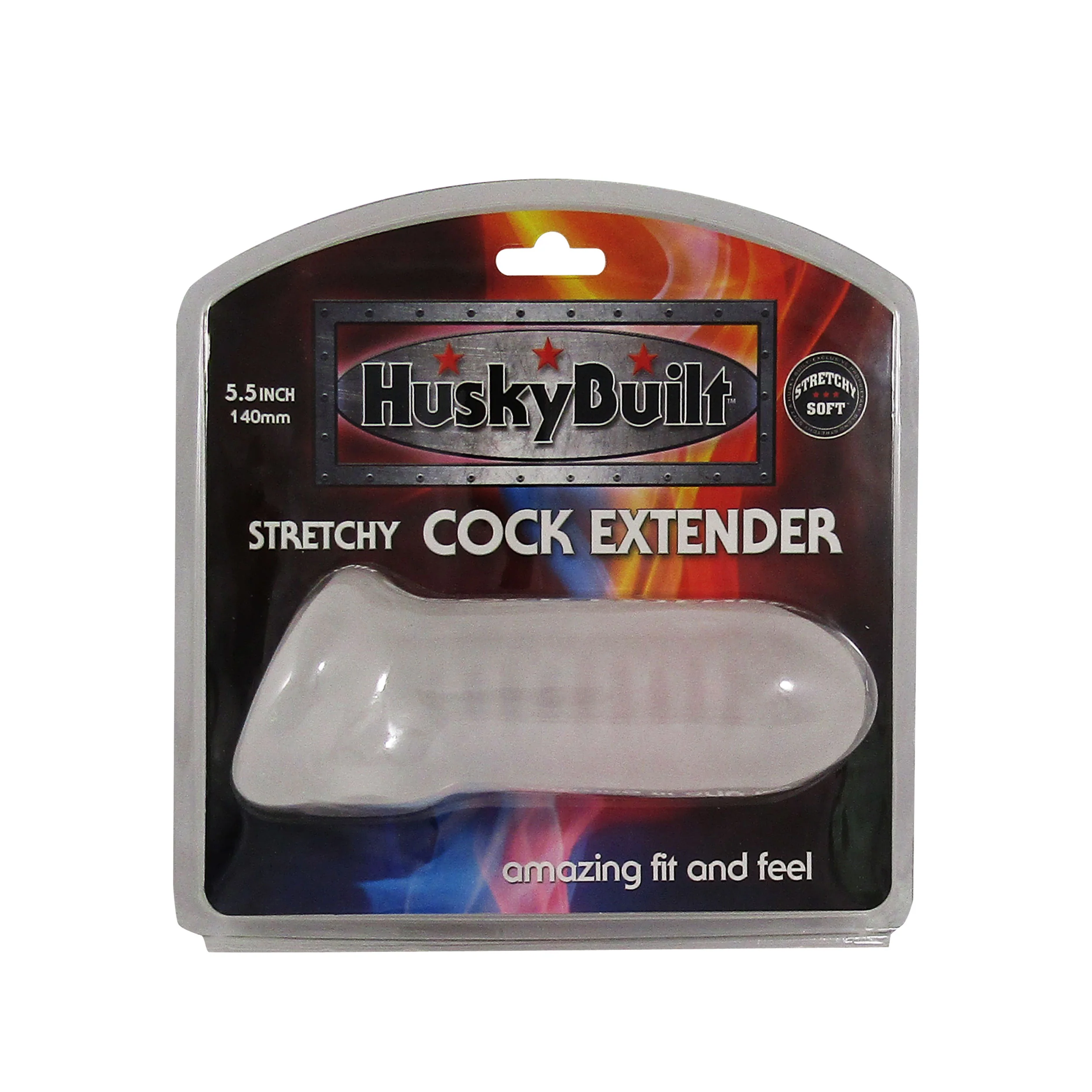 Husky Built Stretchy 5.5" Cock Extender - Clear - Image 4