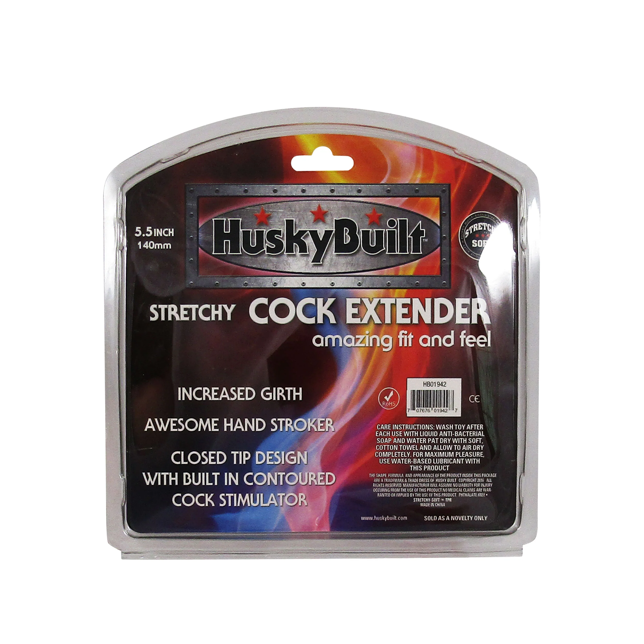 Husky Built Stretchy 5.5" Cock Extender - Clear - Image 5