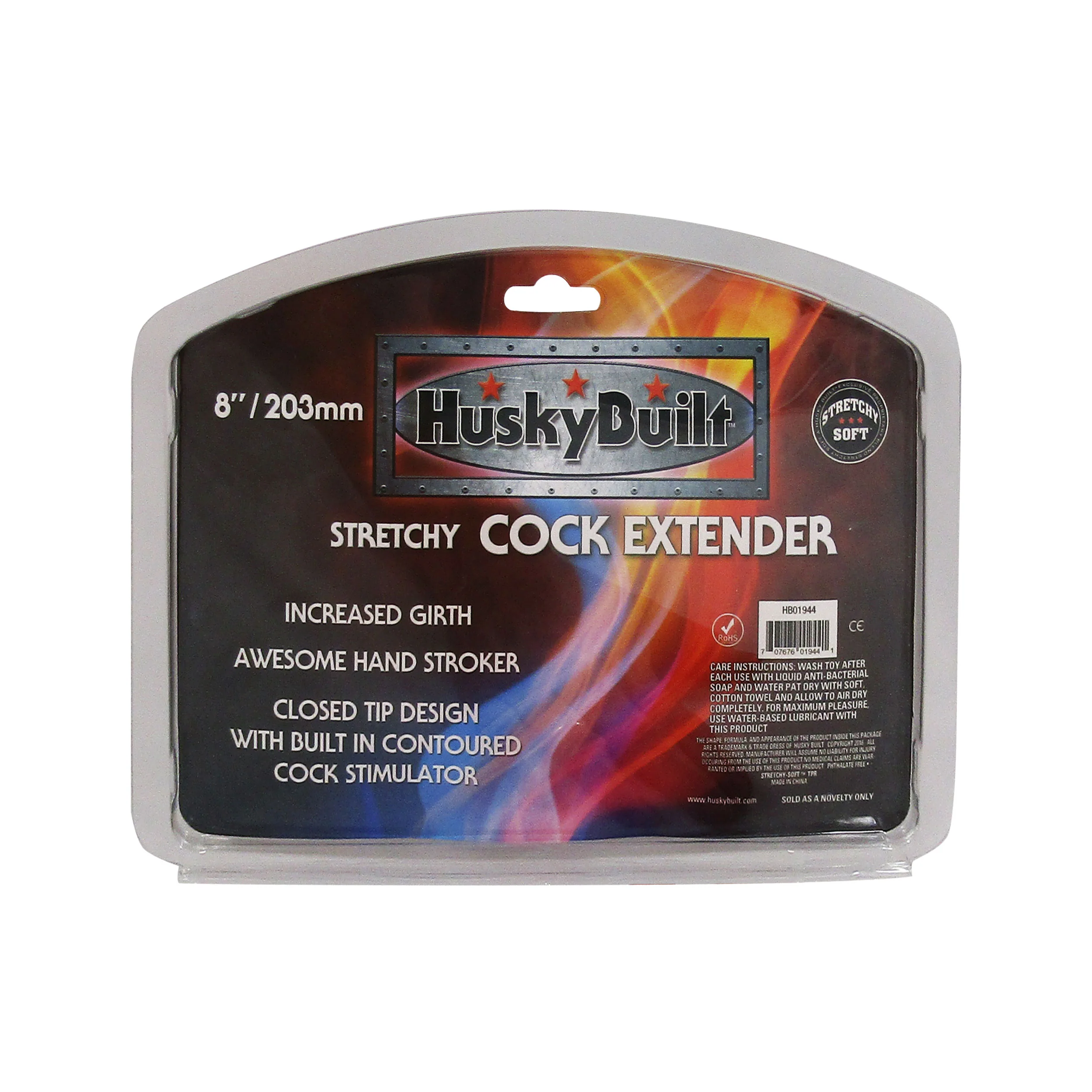 Husky Built Stretchy 8 "Cock Extender - Black - Image 4