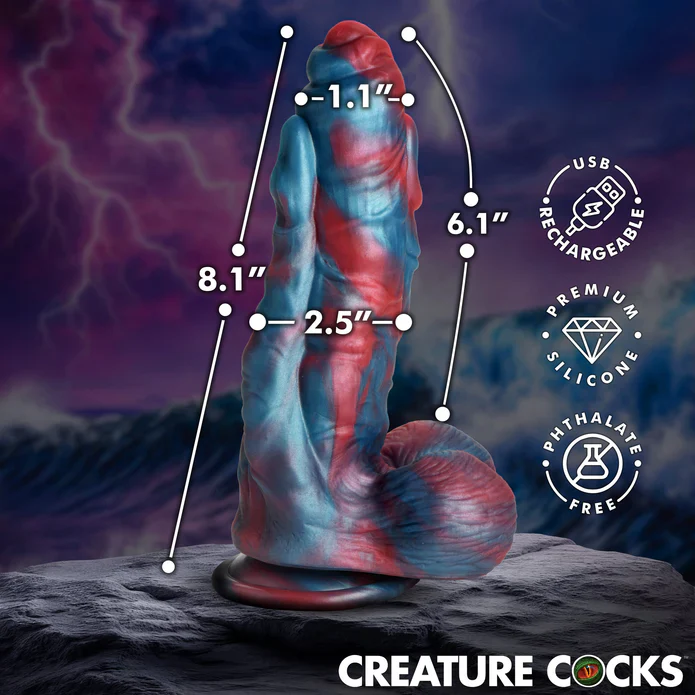 Hydra X Vibrating Silicone Dildo by Creature Cocks - Image 2