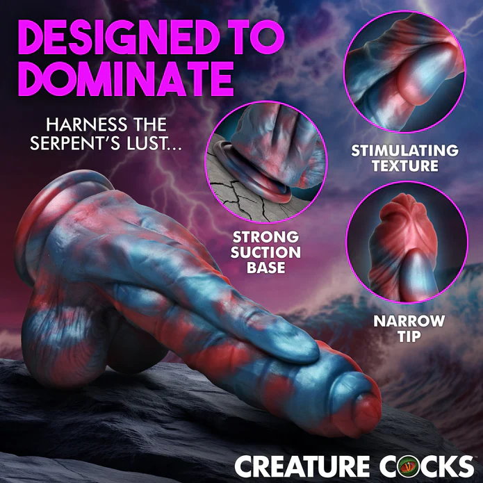 Hydra X Vibrating Silicone Dildo by Creature Cocks - Image 3