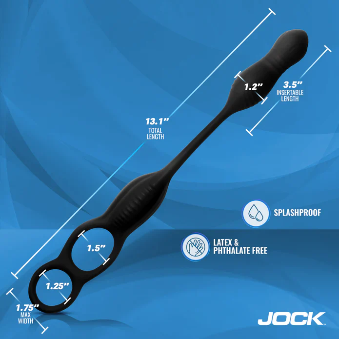 Hyper Thrusting and Vibrating Anal Plug with C-Ring - Image 3