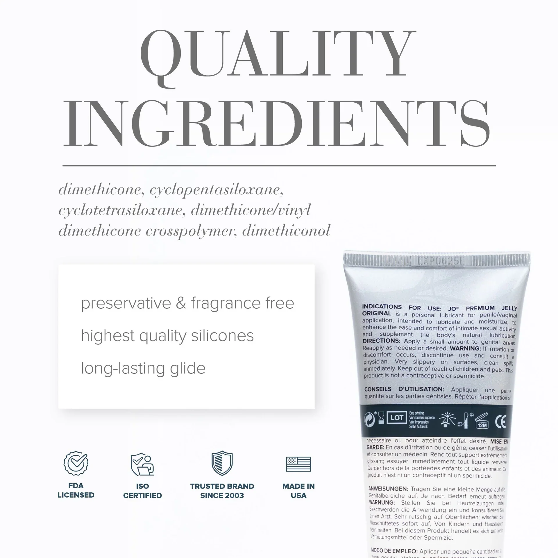 JO H2O Premium Jelly Lube - Original Formula 4oz - Image 4