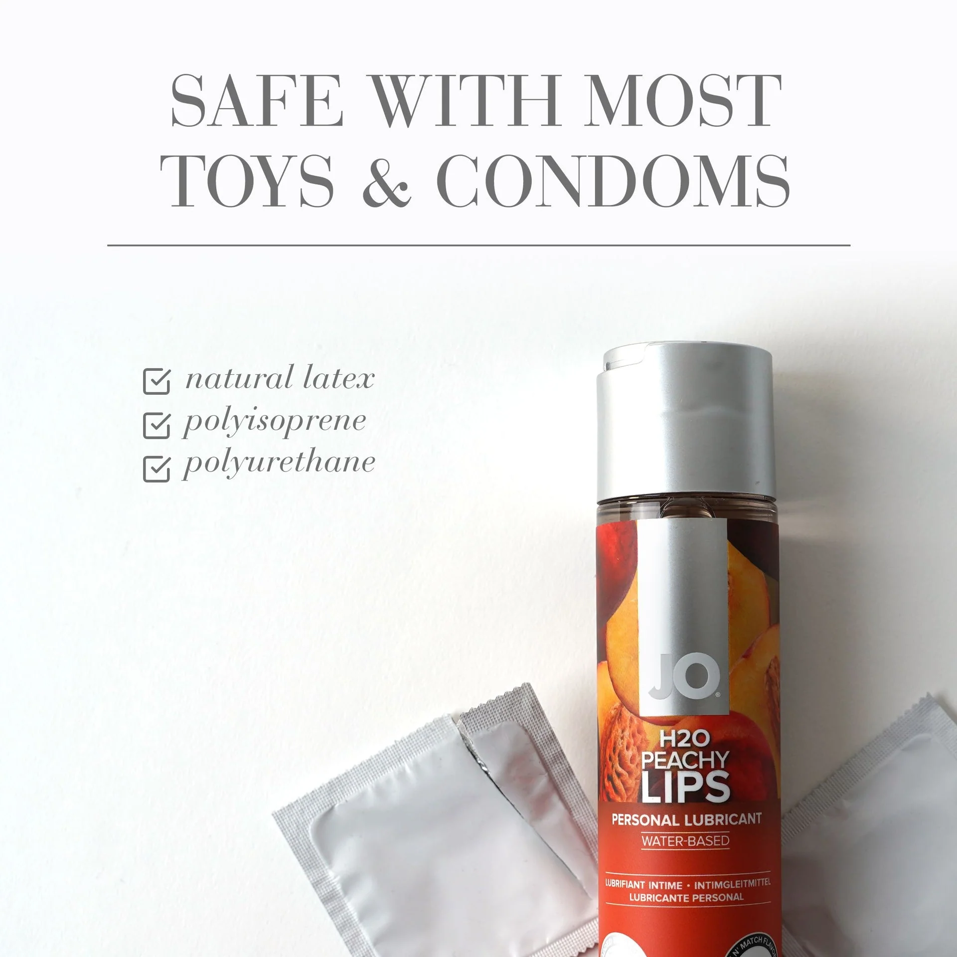 JO H2O - Peachy Lips Lube - 4 oz - Image 3