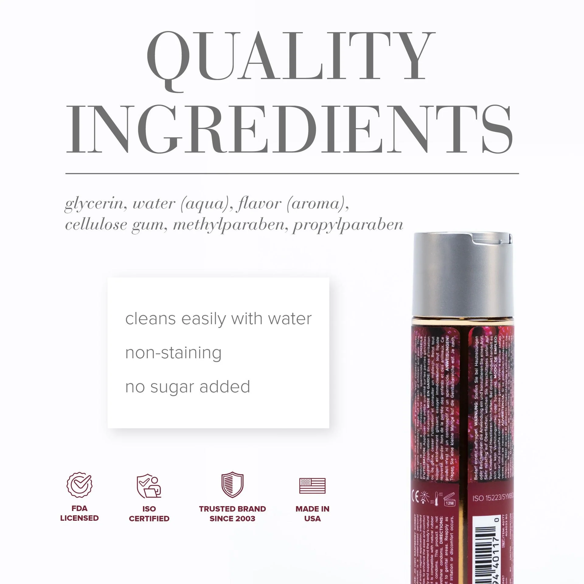 JO H2O Raspberry Sorbet Lube - 1 oz - Image 2