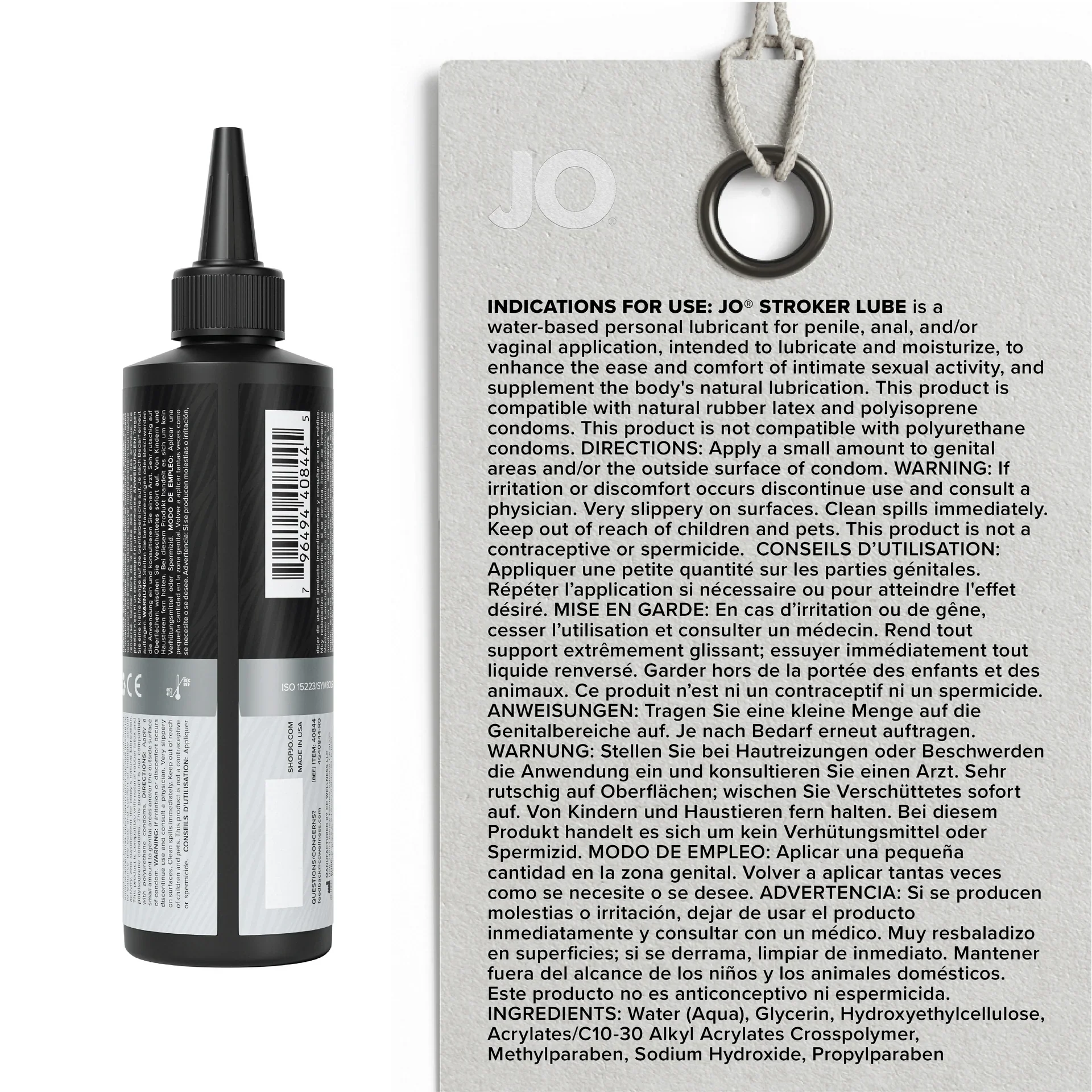 JO Stroker Water-Based Personal Lubricant 8oz - Image 5