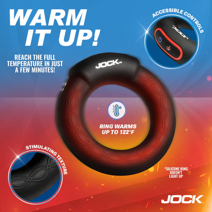 Jock Vibrating and Warming Cock Ring - 1.8 inch - Image 4