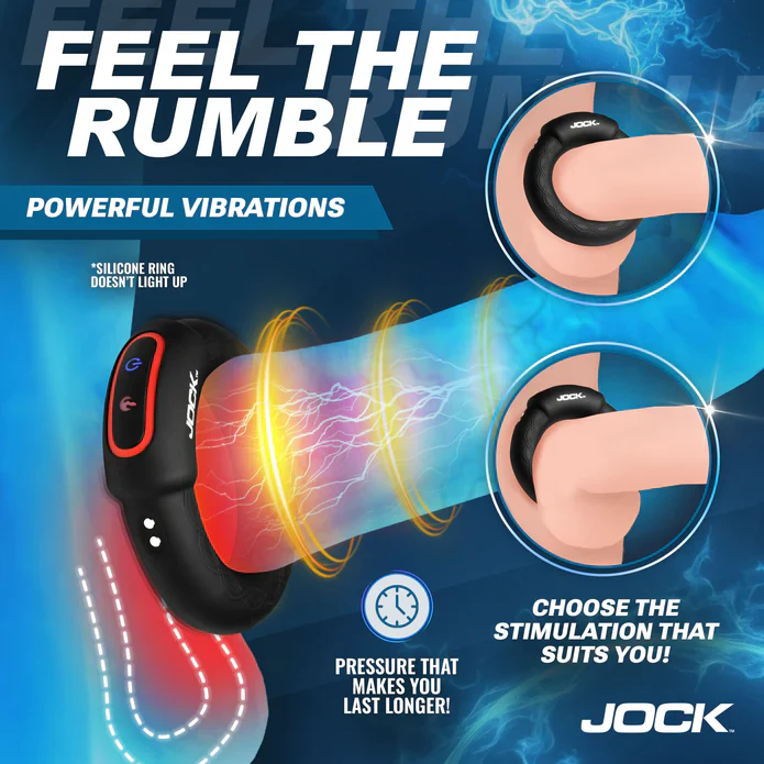 Jock Vibrating and Warming Cock Ring - 1.8 inch - Image 5