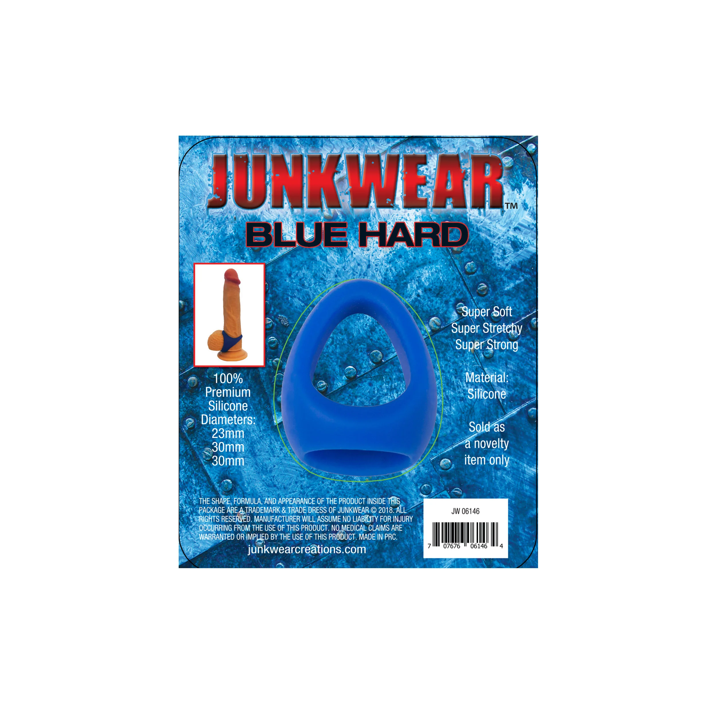 Junkwear Blue Hard Cock Ring - Image 4