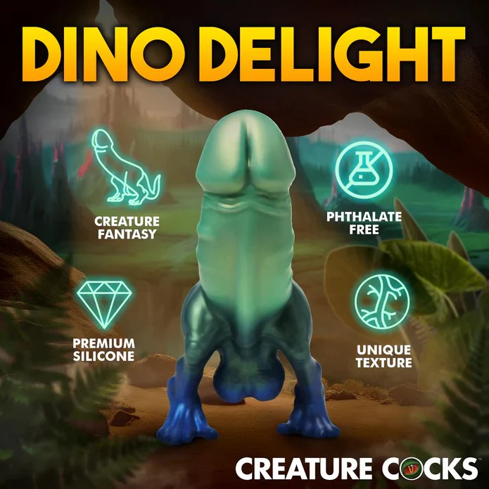 Jurassic Cock 7" Dinosaur Silicone Dildo - Image 3